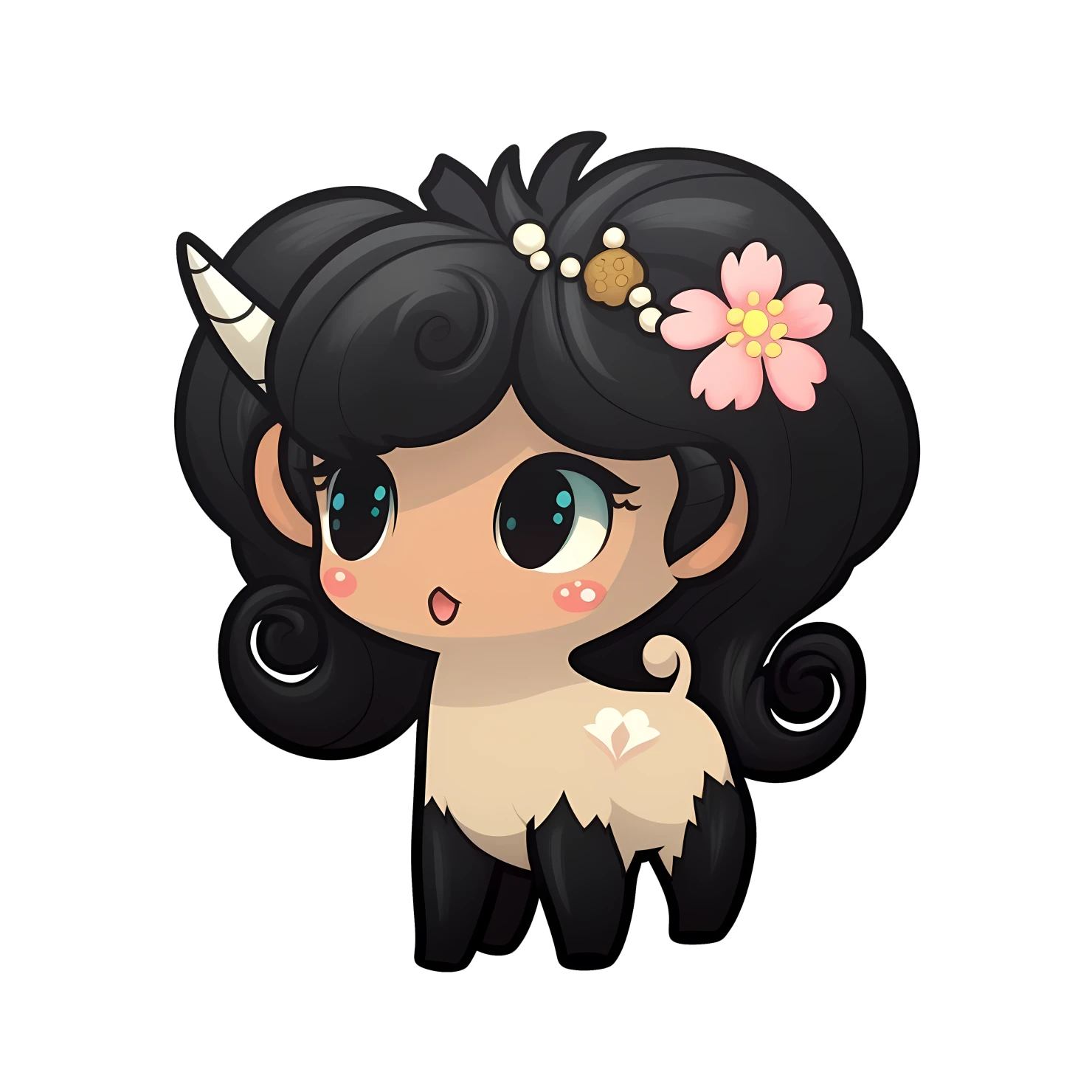 Kawaii centaur sticker isolated on transparent background #27567