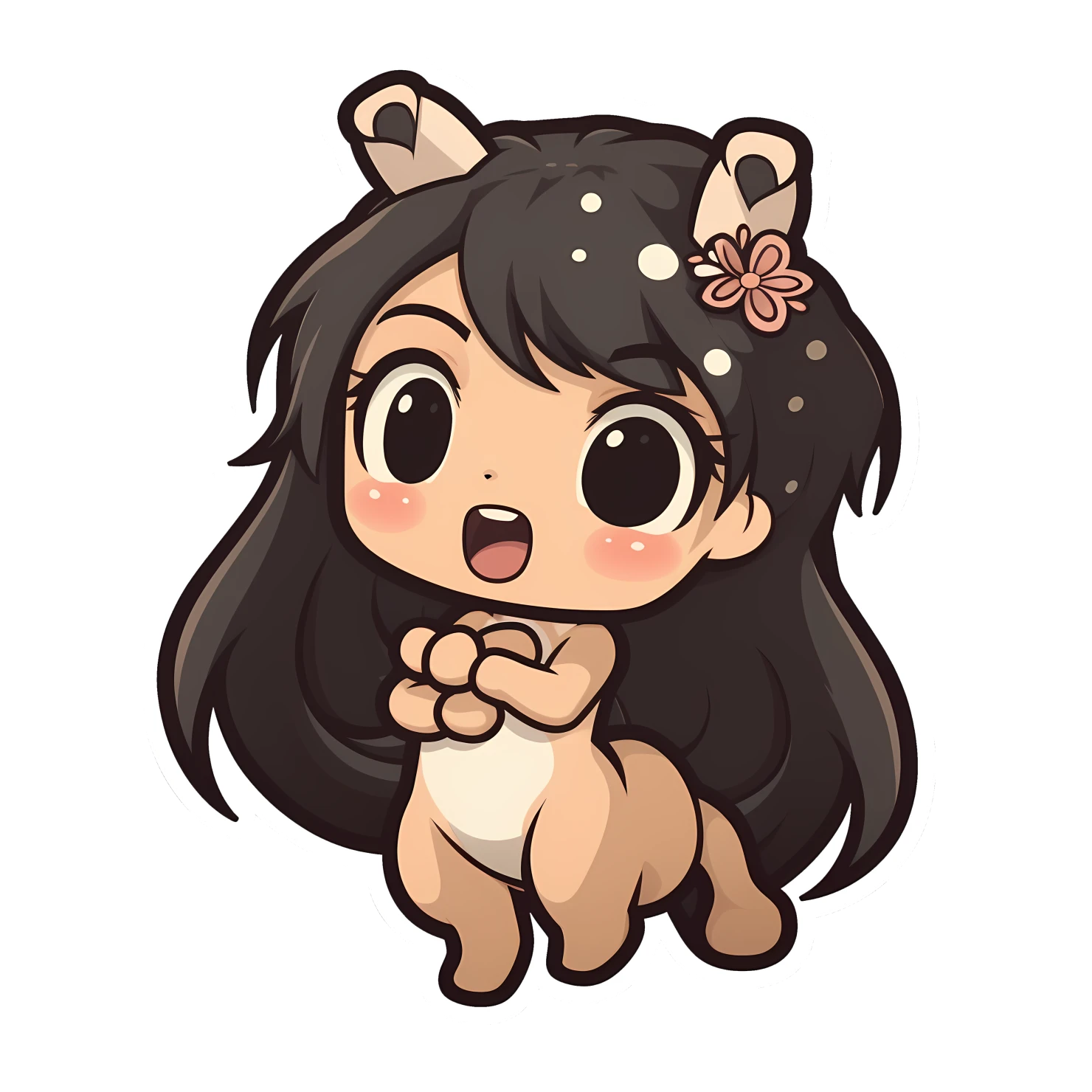 Kawaii centaur sticker isolated on transparent background #27575