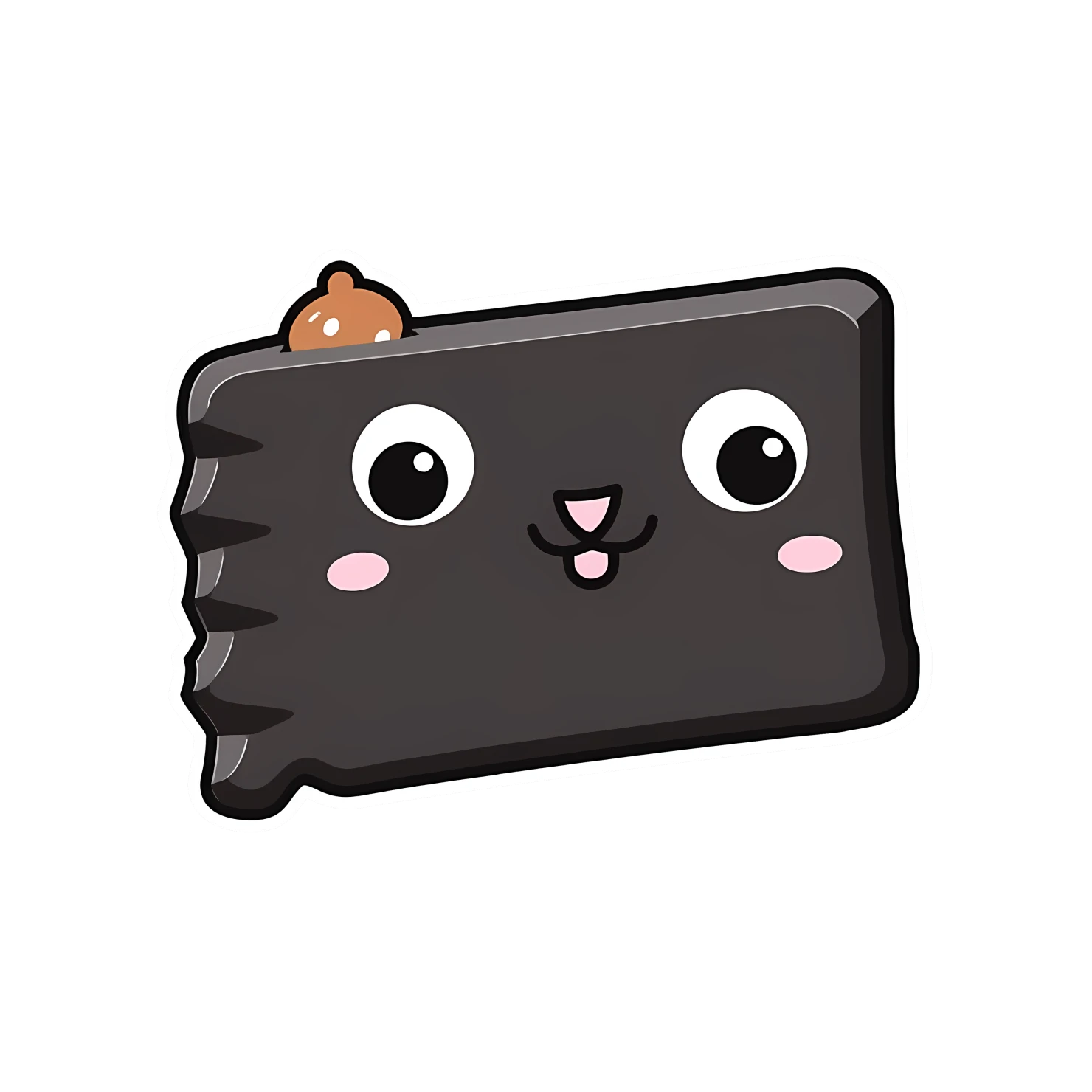 Kawaii chocolate bar sticker isolated on transparent background #27581