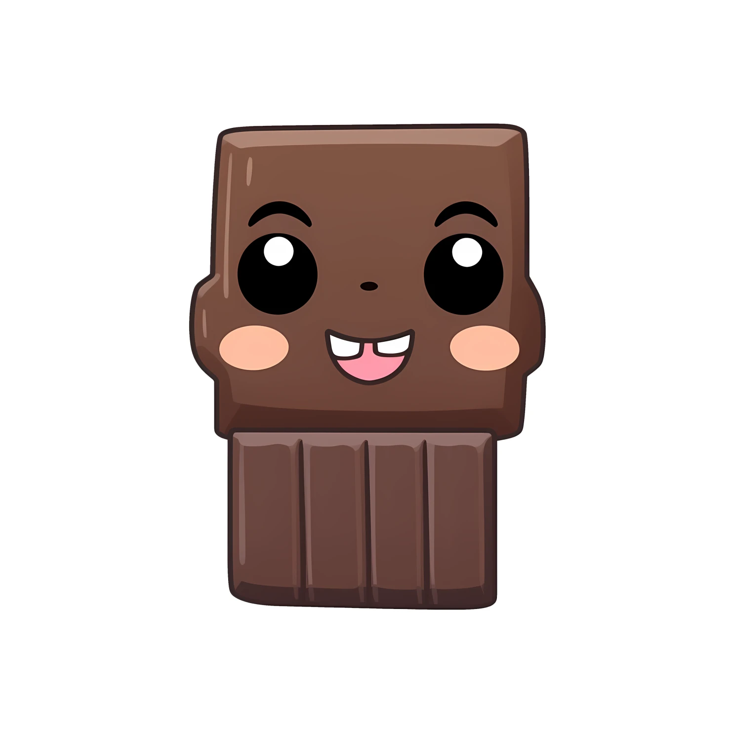 Kawaii chocolate bar sticker isolated on transparent background #27583