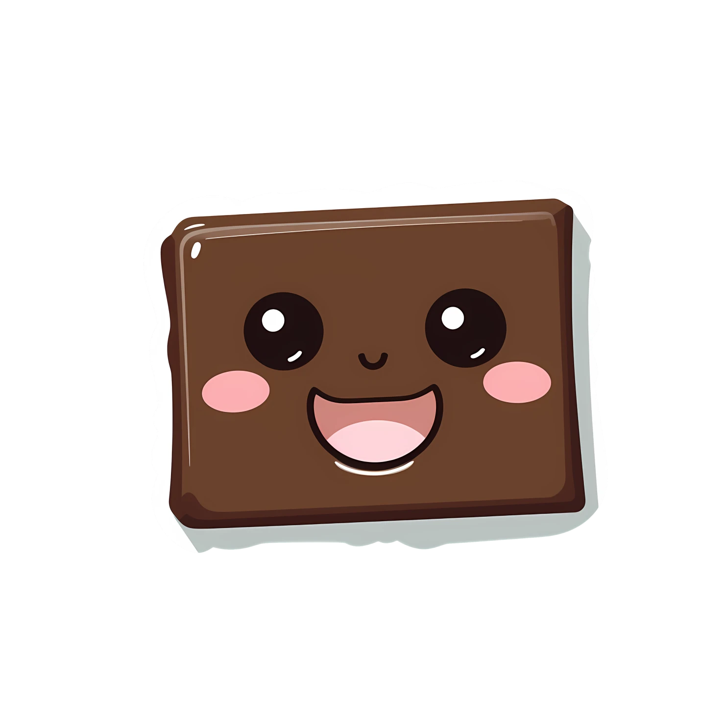 Kawaii chocolate bar sticker isolated on transparent background #27594