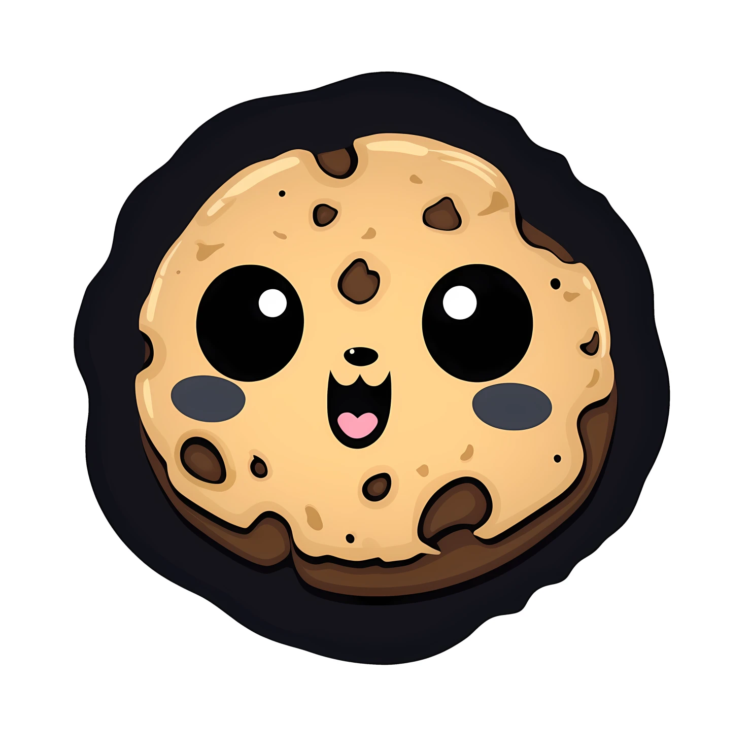 Kawaii cookie sticker isolated on transparent background #27614