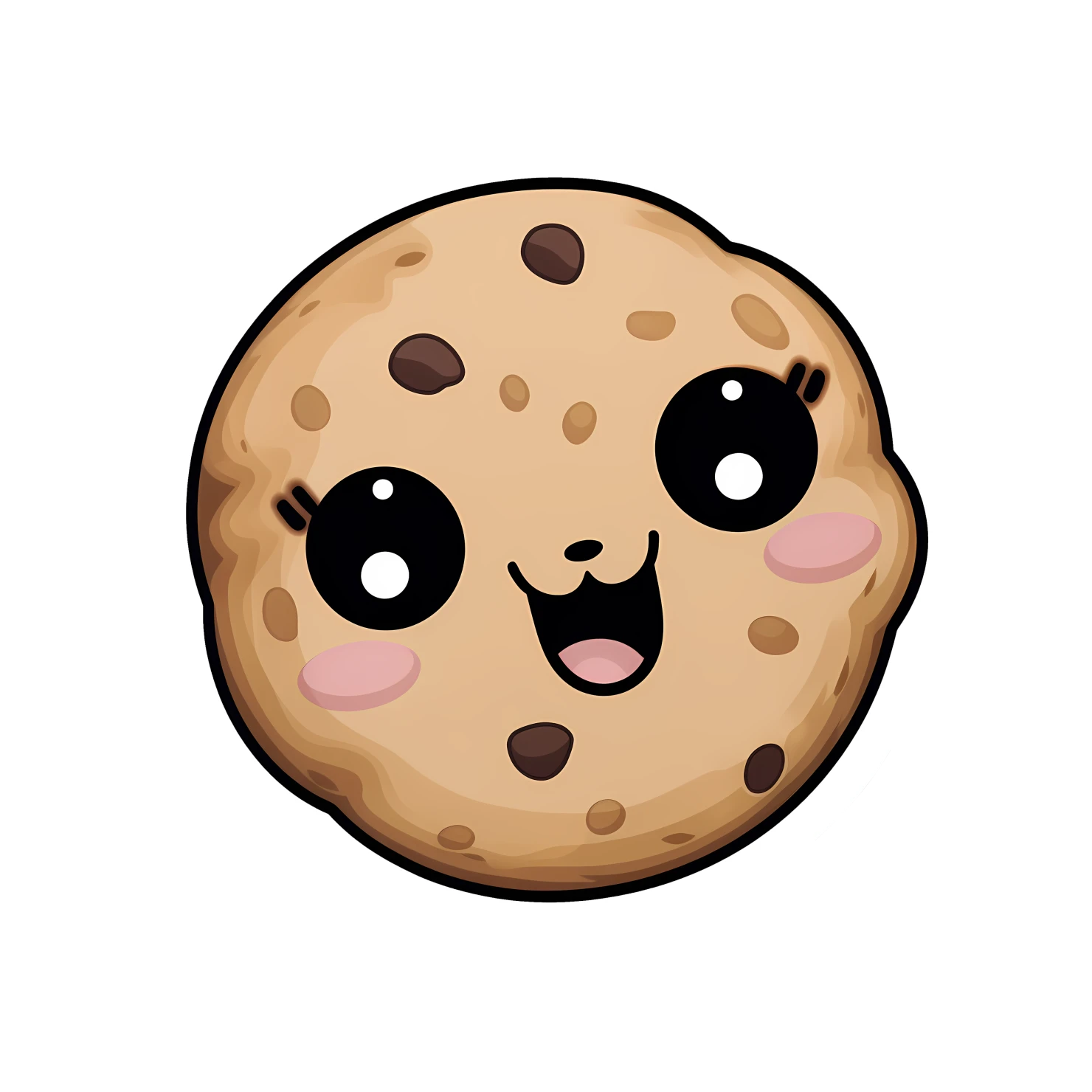 Kawaii cookie sticker isolated on transparent background #27615