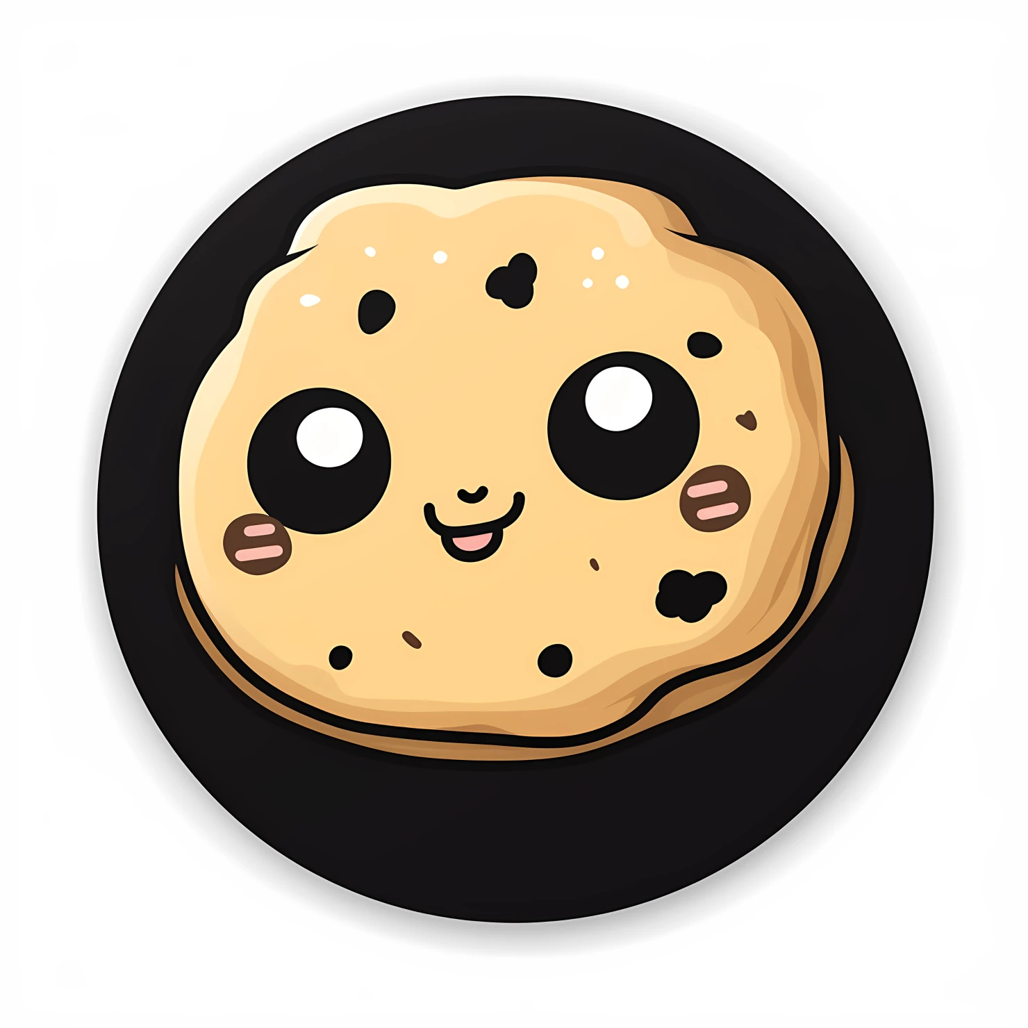 Kawaii cookie sticker isolated on transparent background #27616