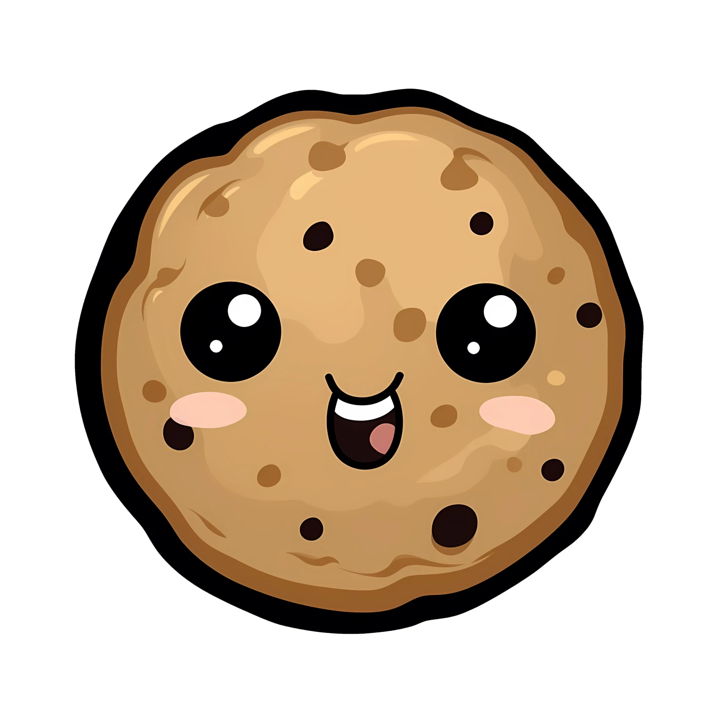 Kawaii cookie sticker isolated on transparent background #27617