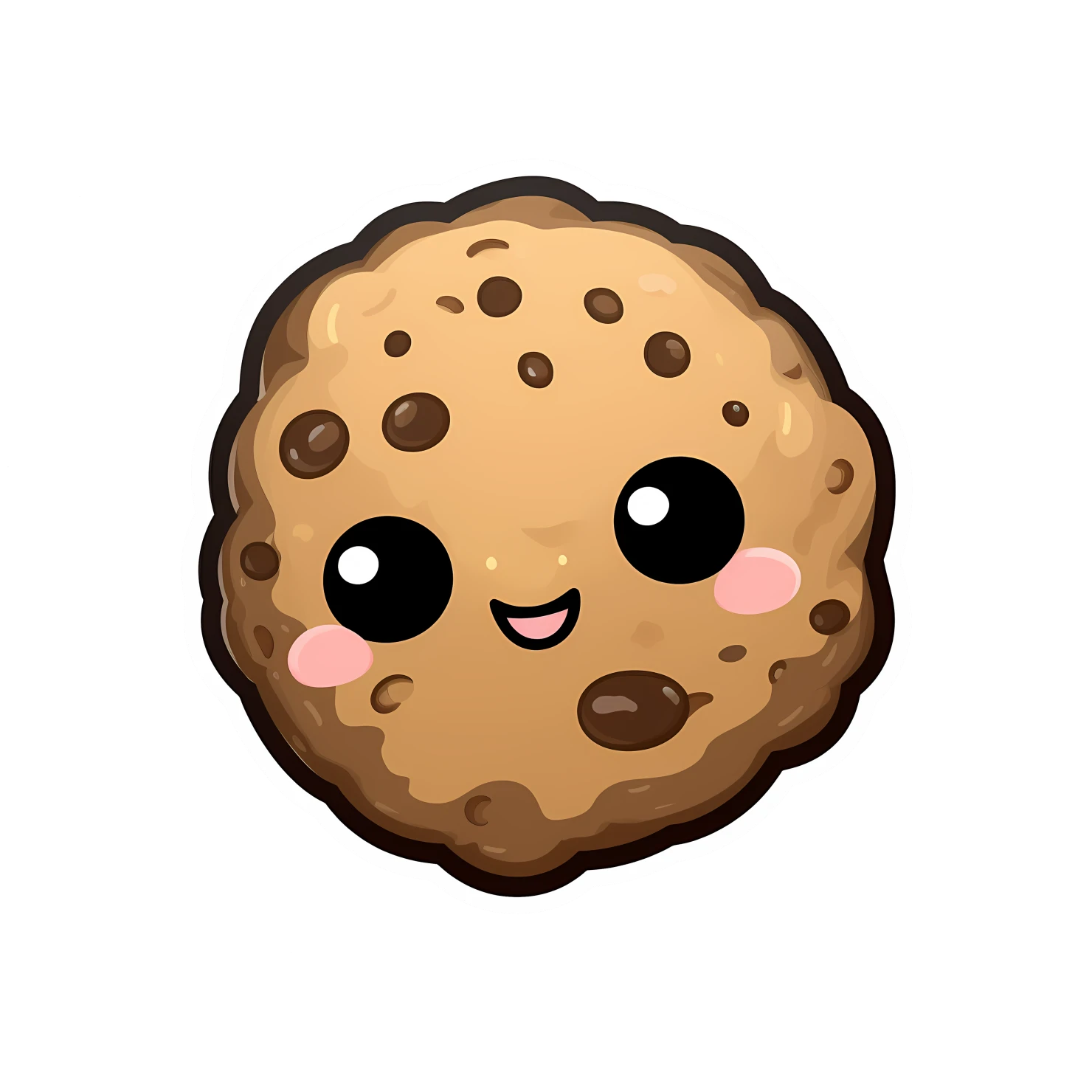 Kawaii cookie sticker isolated on transparent background #27620
