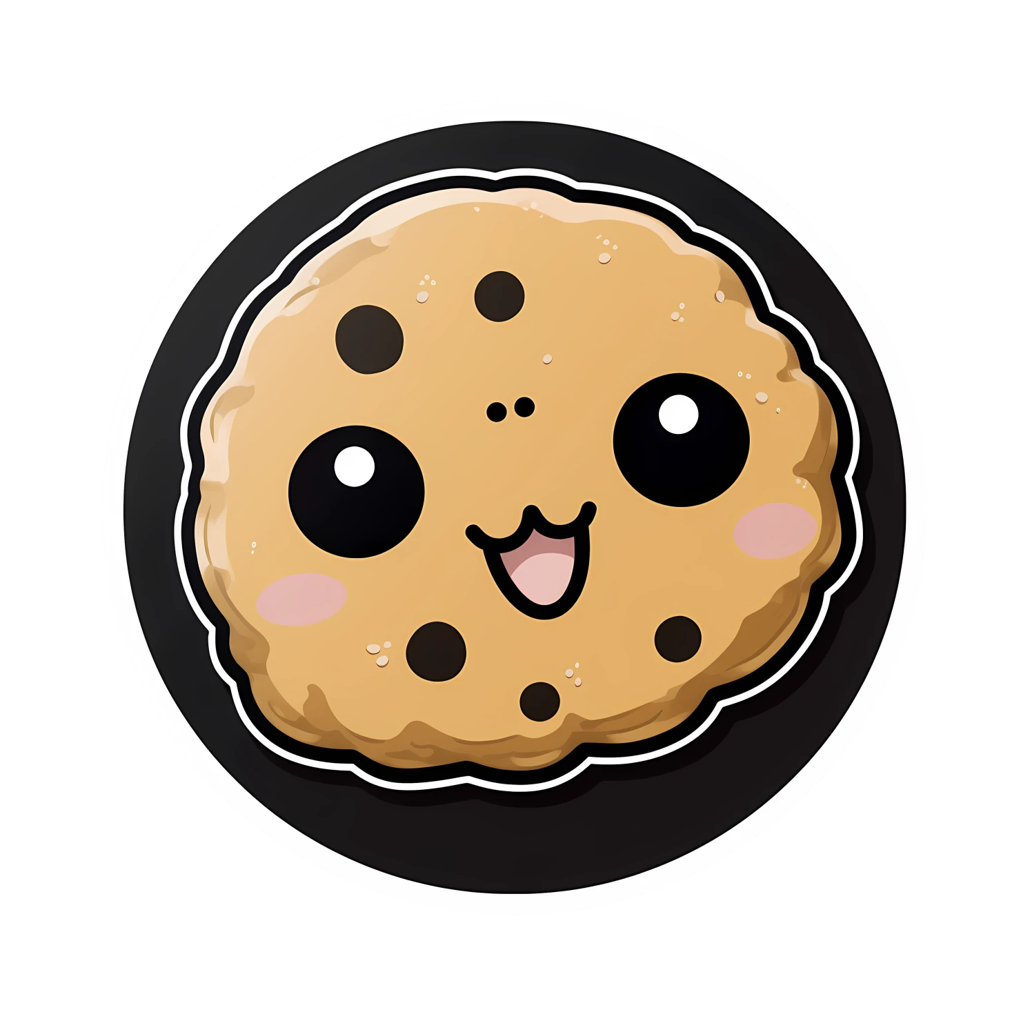 Kawaii cookie sticker isolated on transparent background #27622
