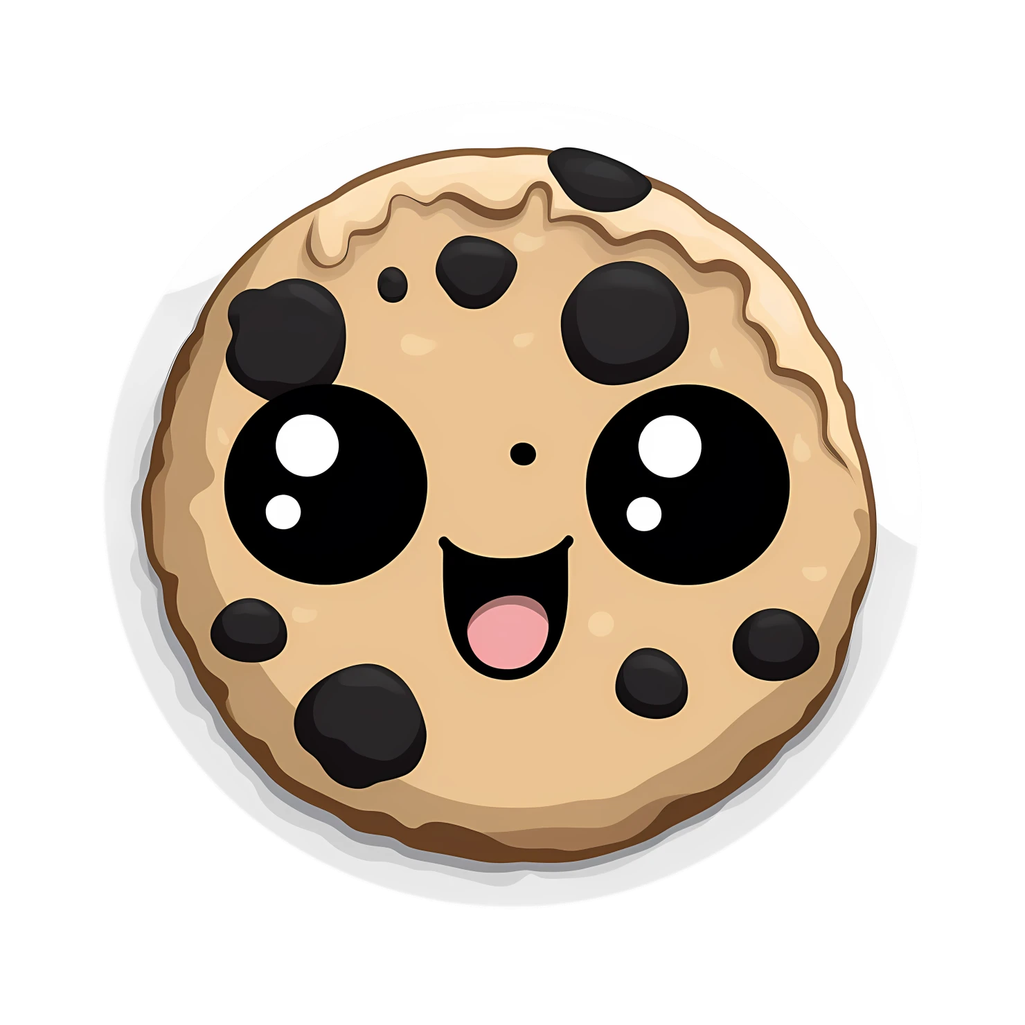 Kawaii cookie sticker isolated on transparent background #27624