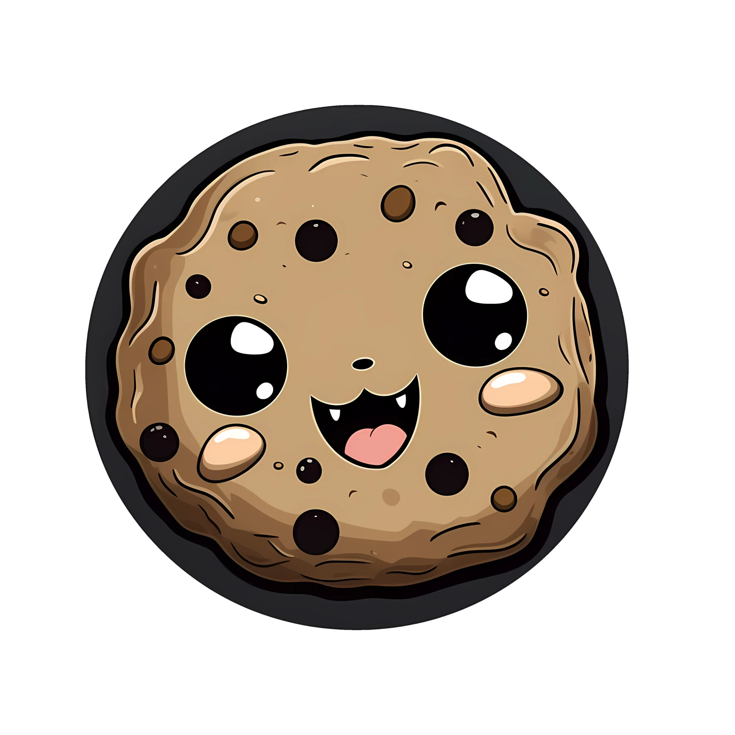Kawaii cookie sticker isolated on transparent background #27625