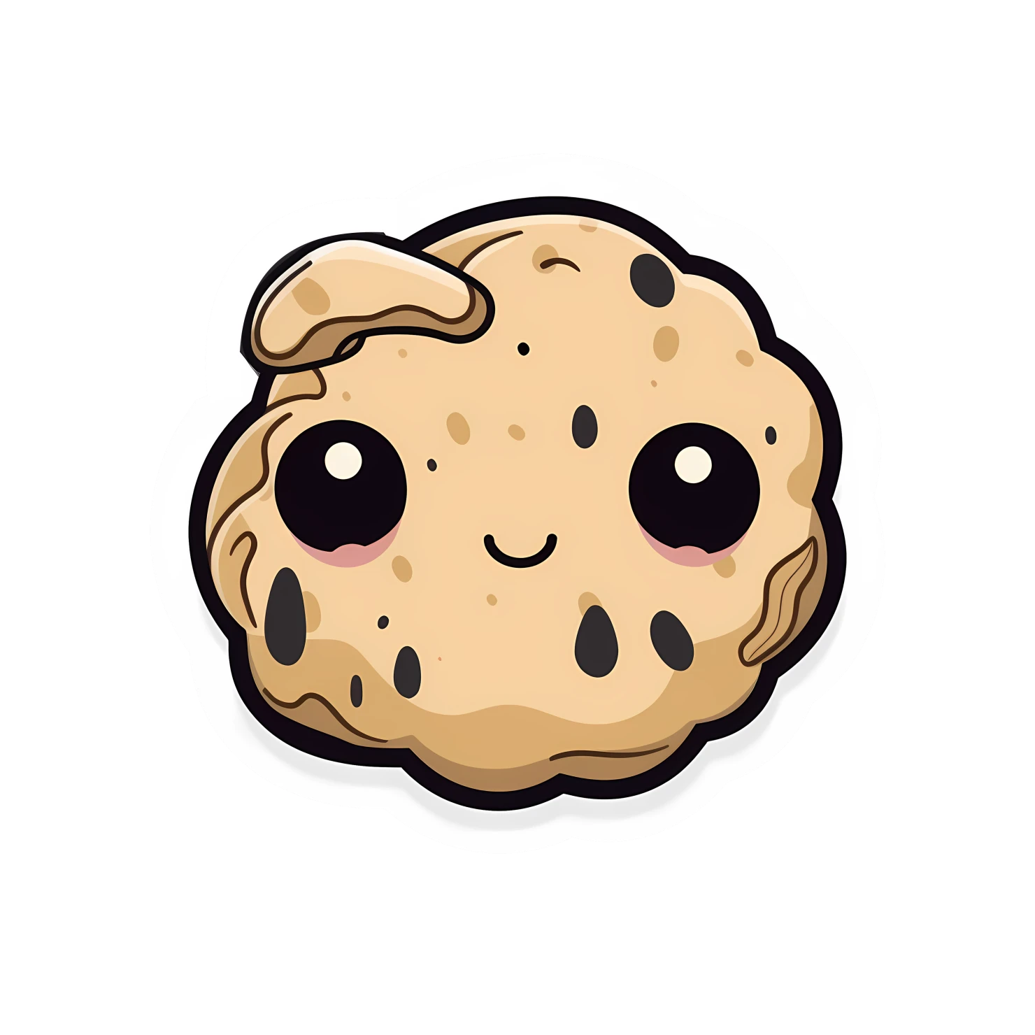 Kawaii cookie sticker isolated on transparent background #27627