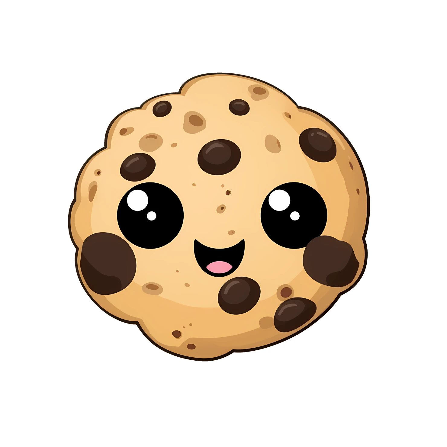 Kawaii cookie sticker isolated on transparent background #27628