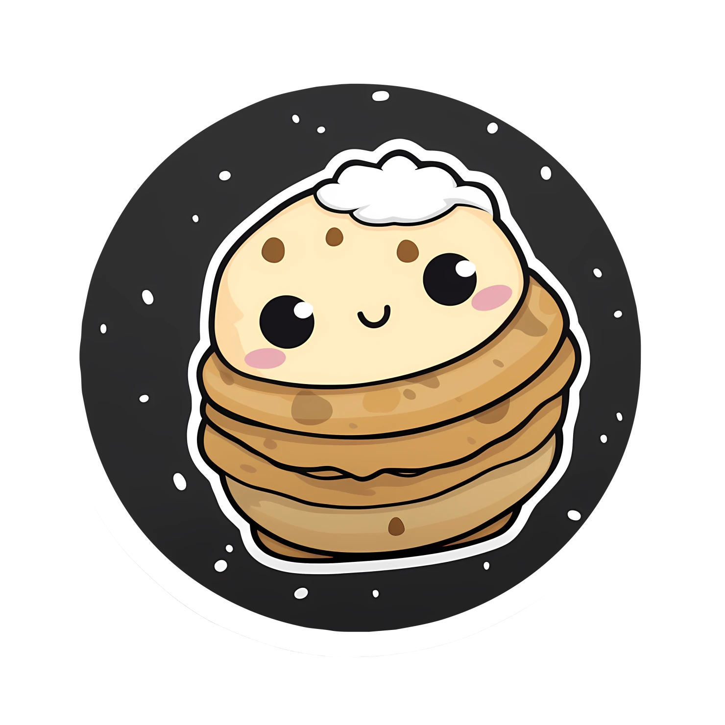 Kawaii cookie sticker isolated on transparent background #27630