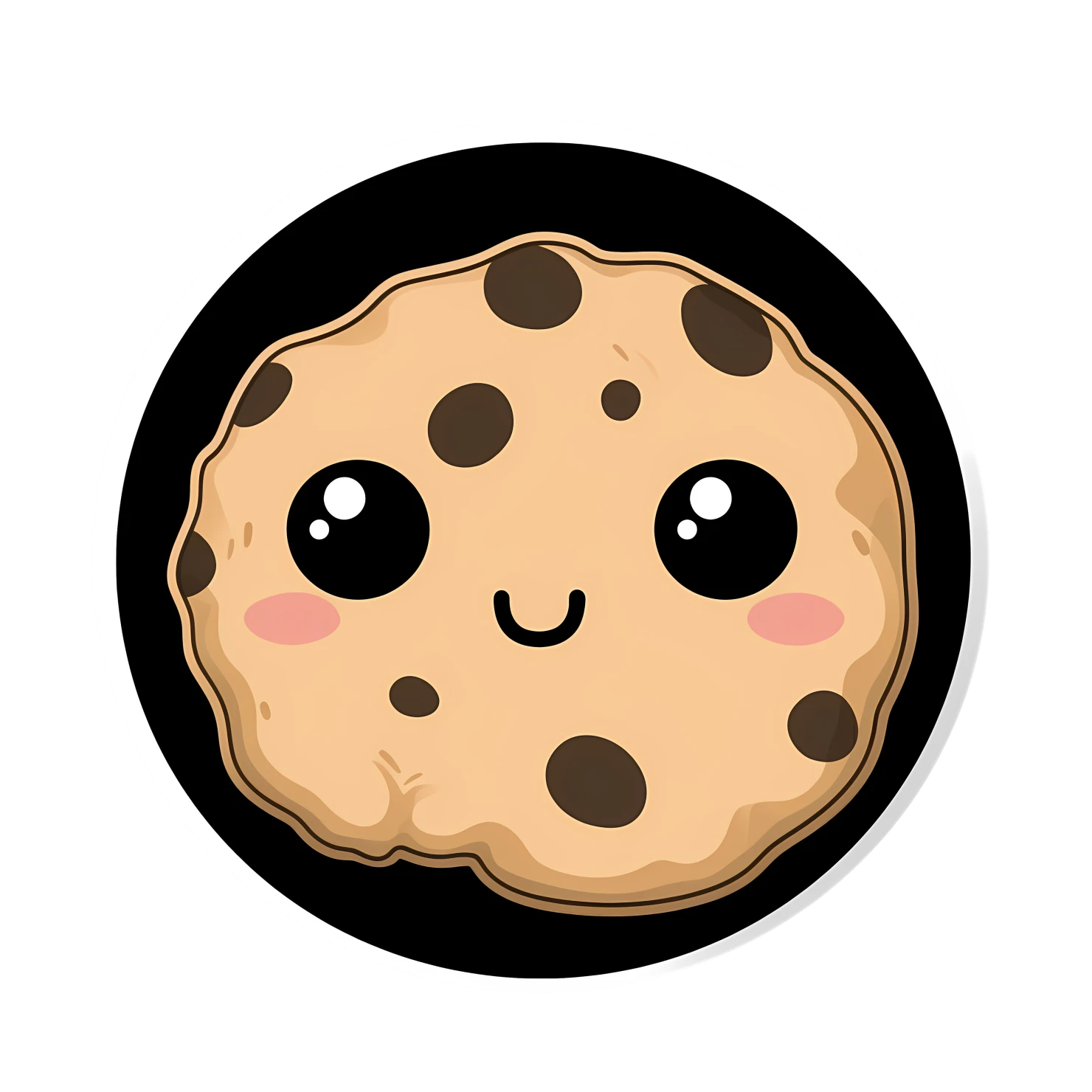 Kawaii cookie sticker isolated on transparent background #27631
