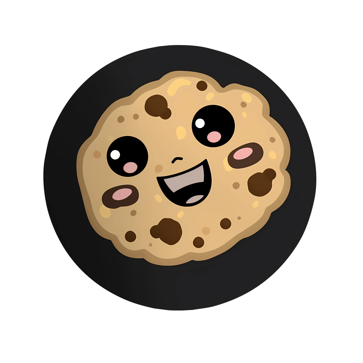 Kawaii cookie sticker isolated on transparent background #27633