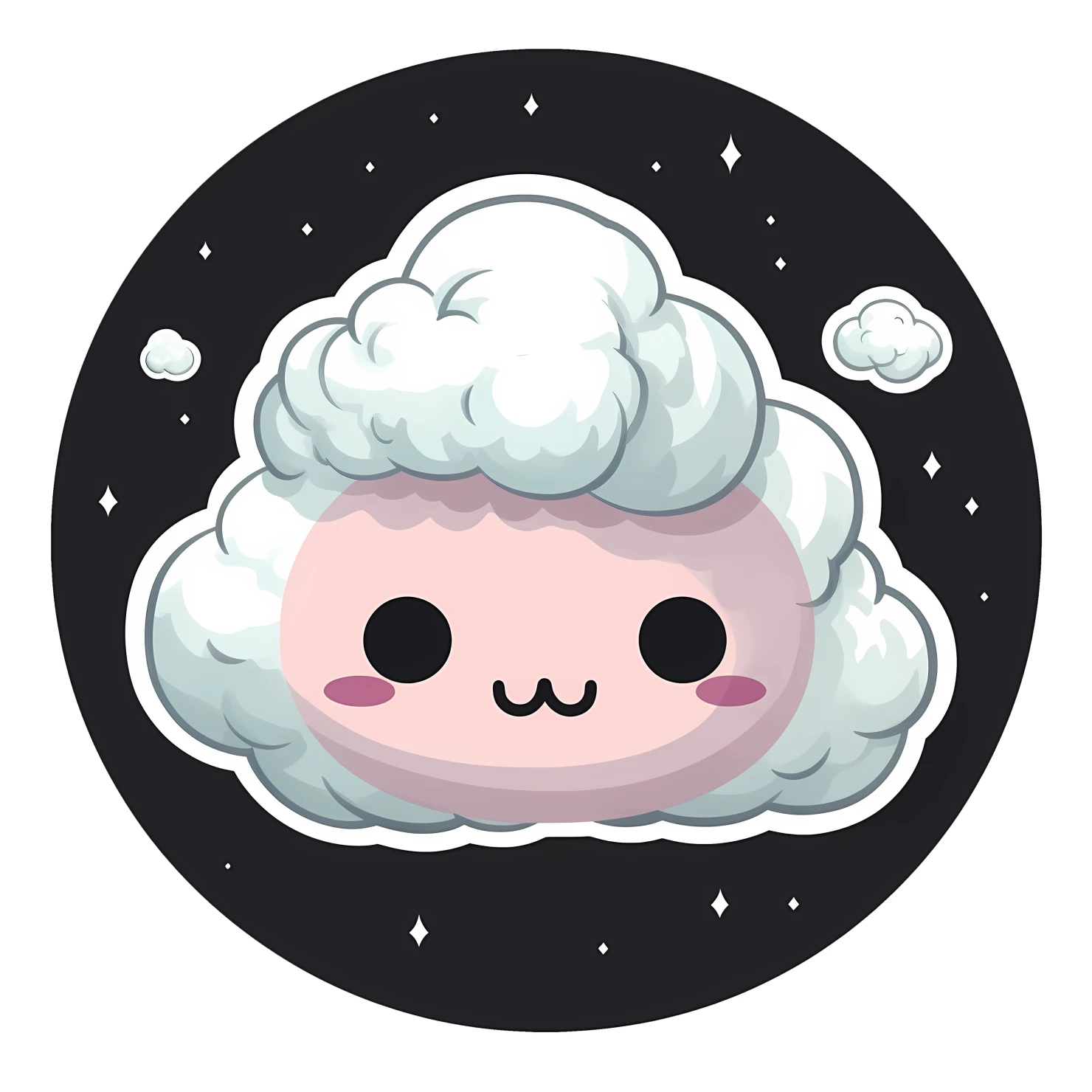 Kawaii cotton candy sticker isolated on transparent background #27640
