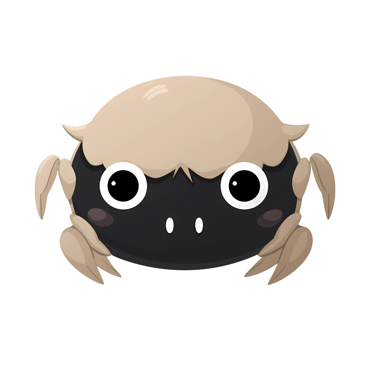 Kawaii crab sticker isolated on transparent background #27654