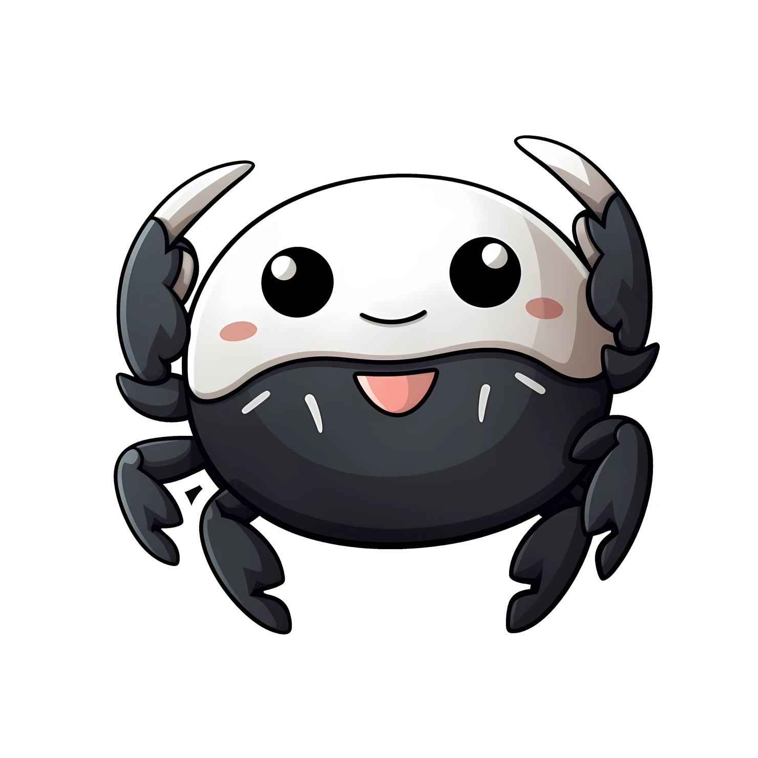 Kawaii crab sticker isolated on transparent background #27657