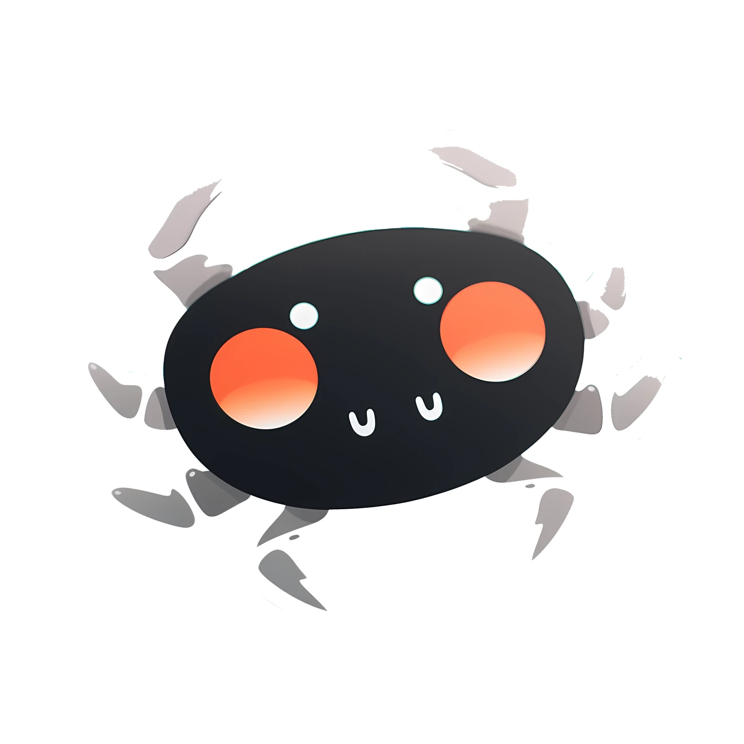 Kawaii crab sticker isolated on transparent background #27661
