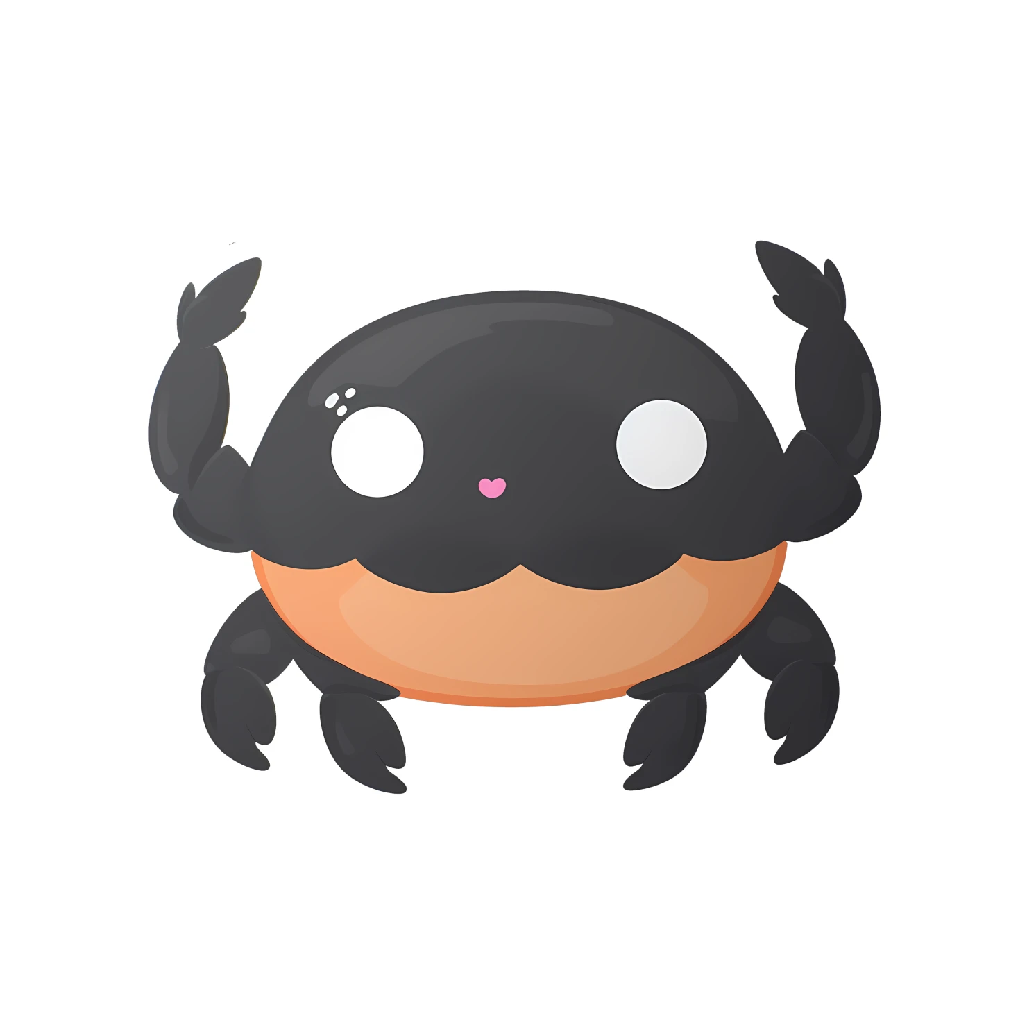 Kawaii crab sticker isolated on transparent background #27662