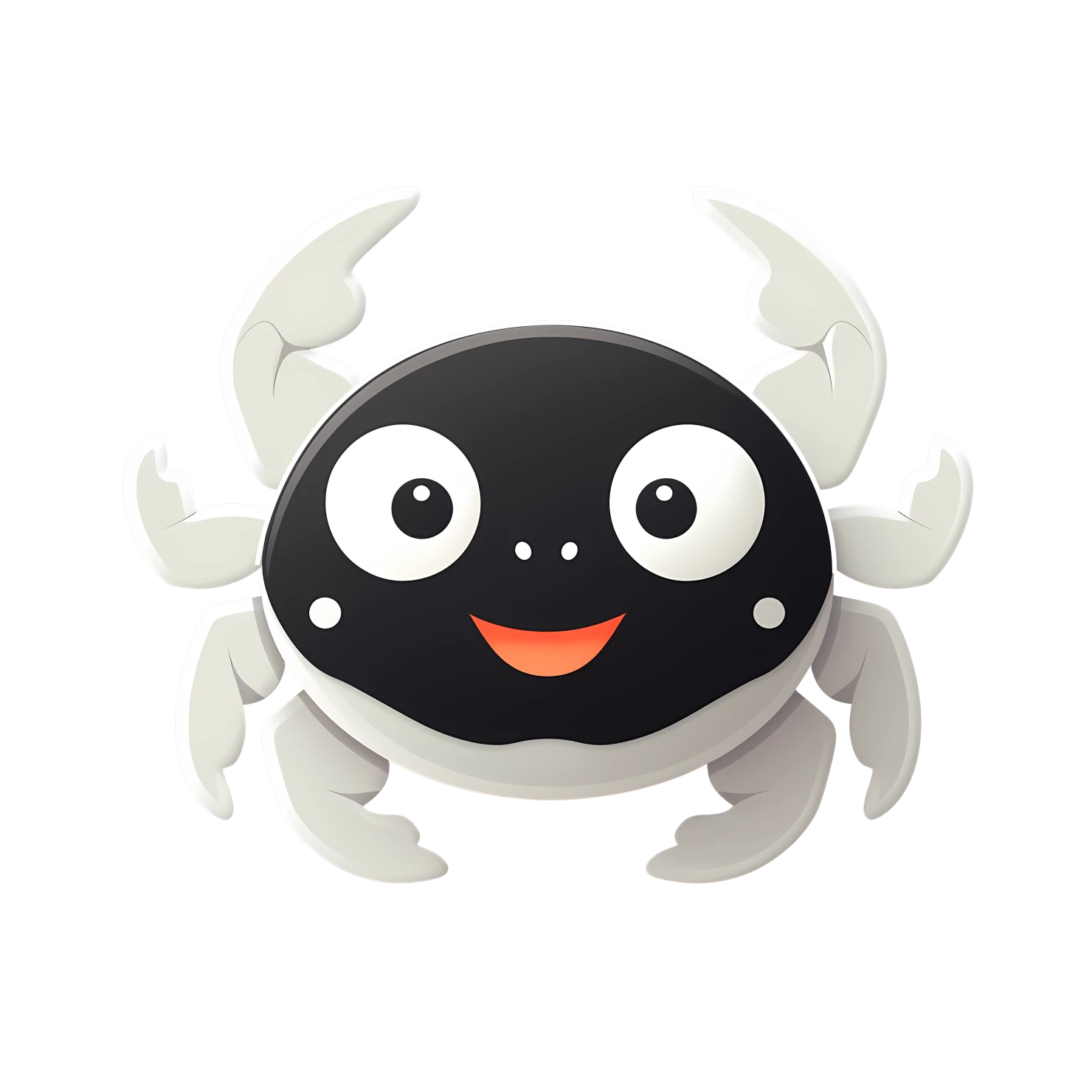 Kawaii crab sticker isolated on transparent background #27664