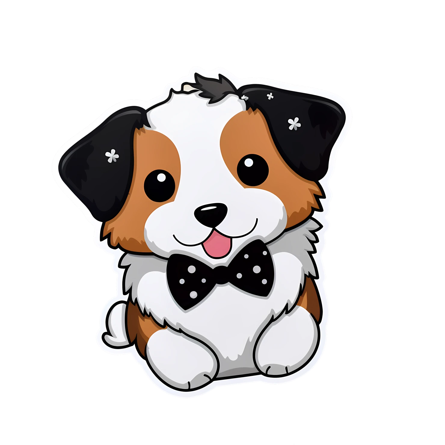 Kawaii dog sticker isolated on transparent background #27705