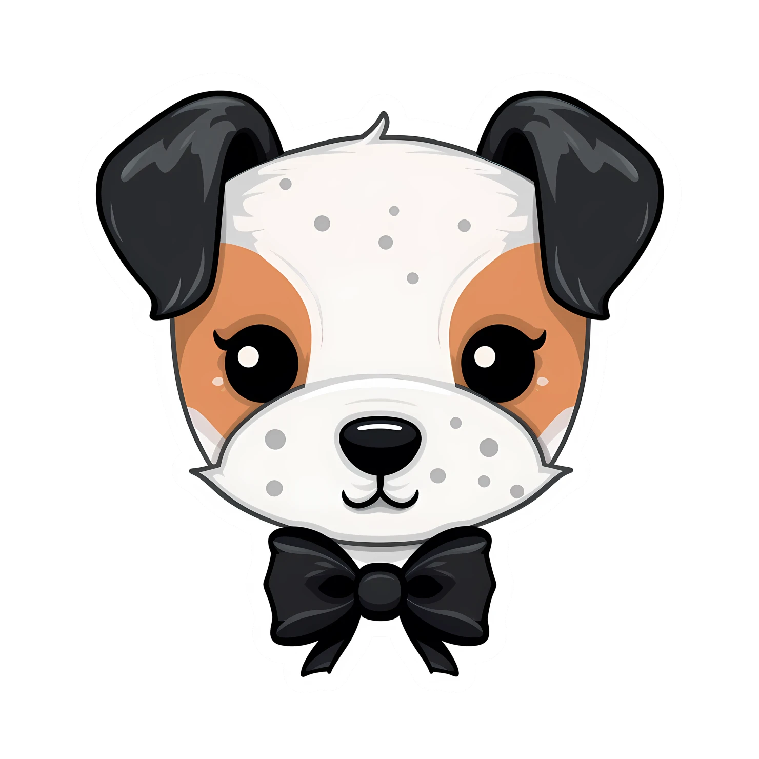 Kawaii dog sticker isolated on transparent background #27710