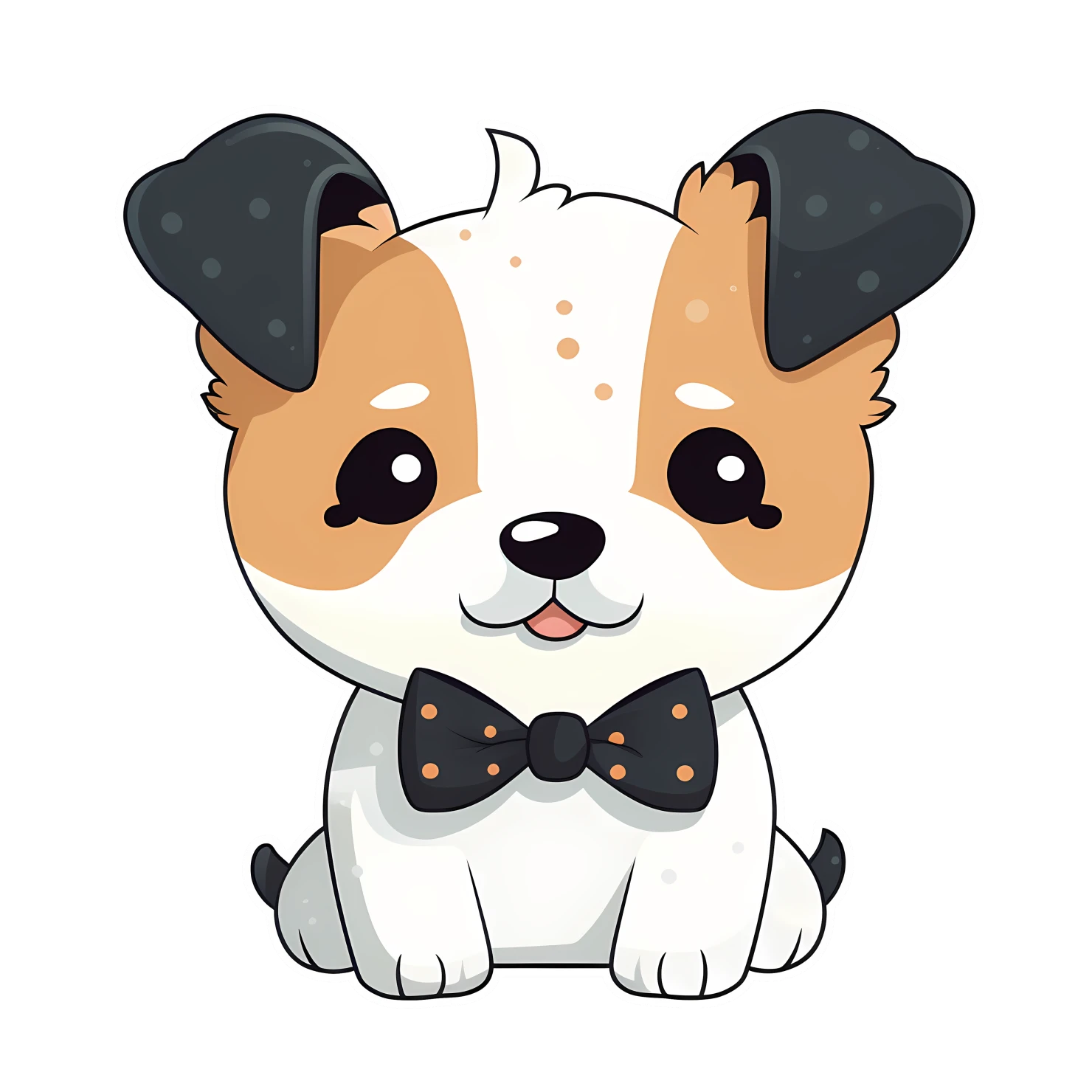 Kawaii dog sticker isolated on transparent background #27711