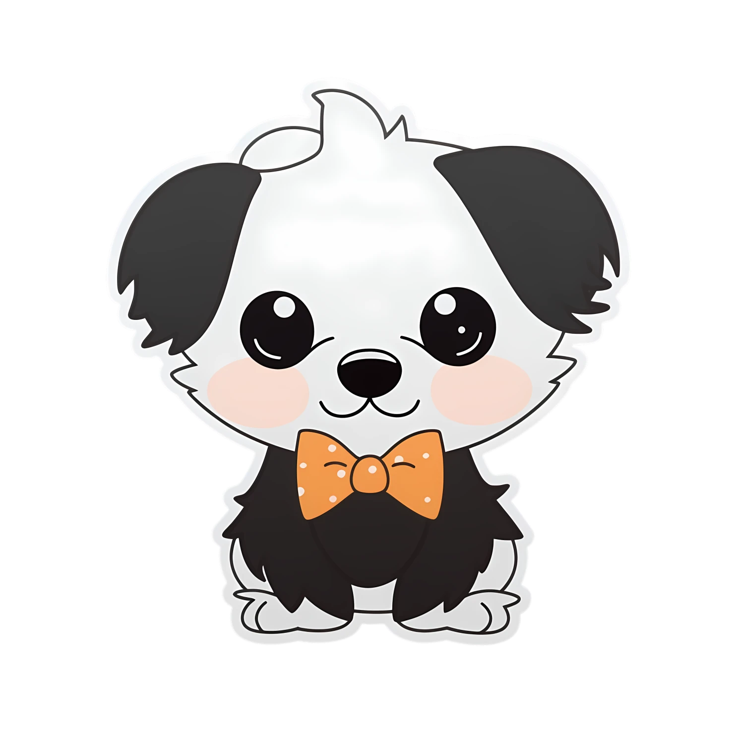 Kawaii dog sticker isolated on transparent background #27712