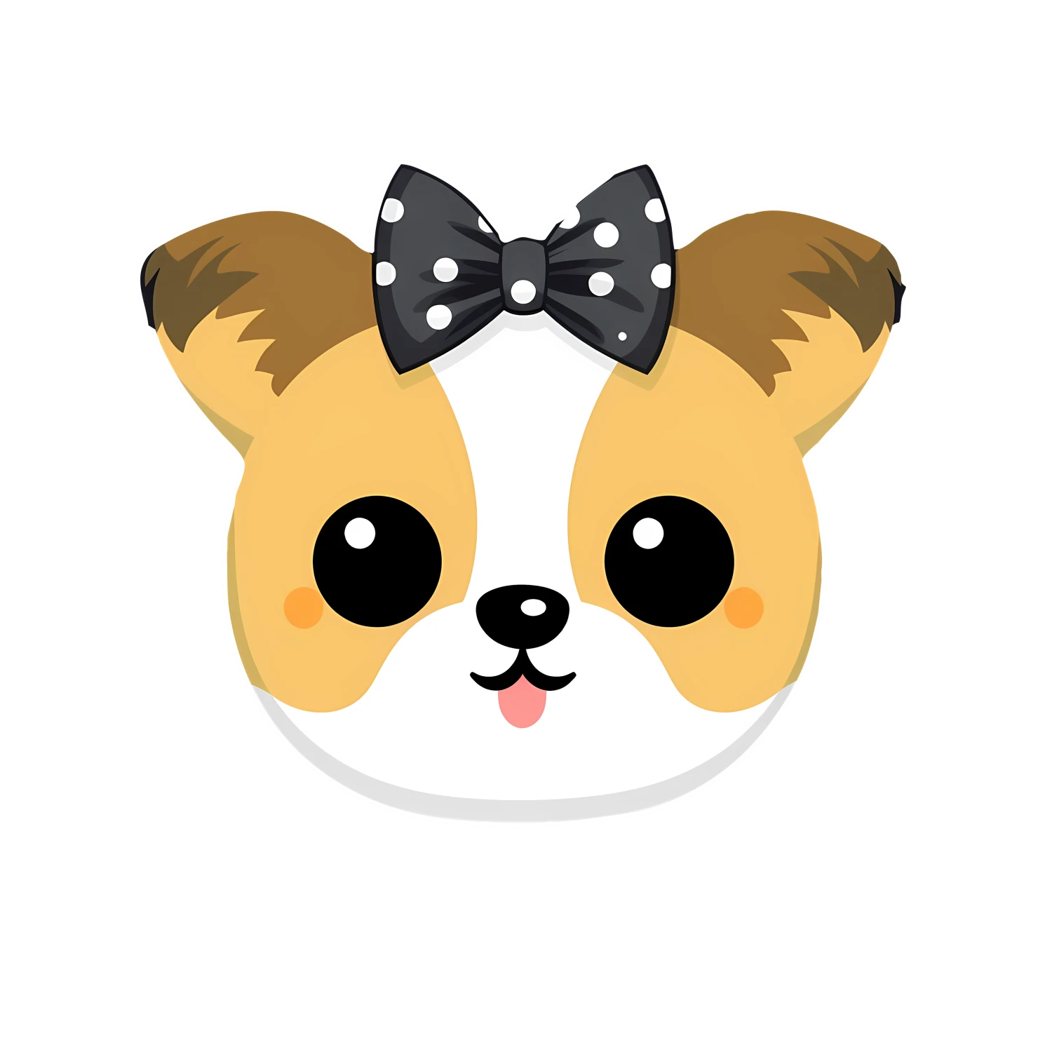 Kawaii dog sticker isolated on transparent background #27713