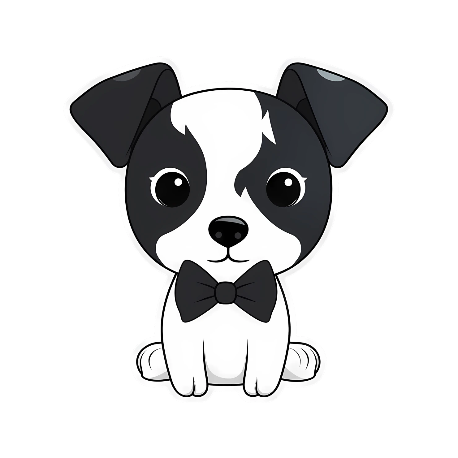 Kawaii dog sticker isolated on transparent background #27714