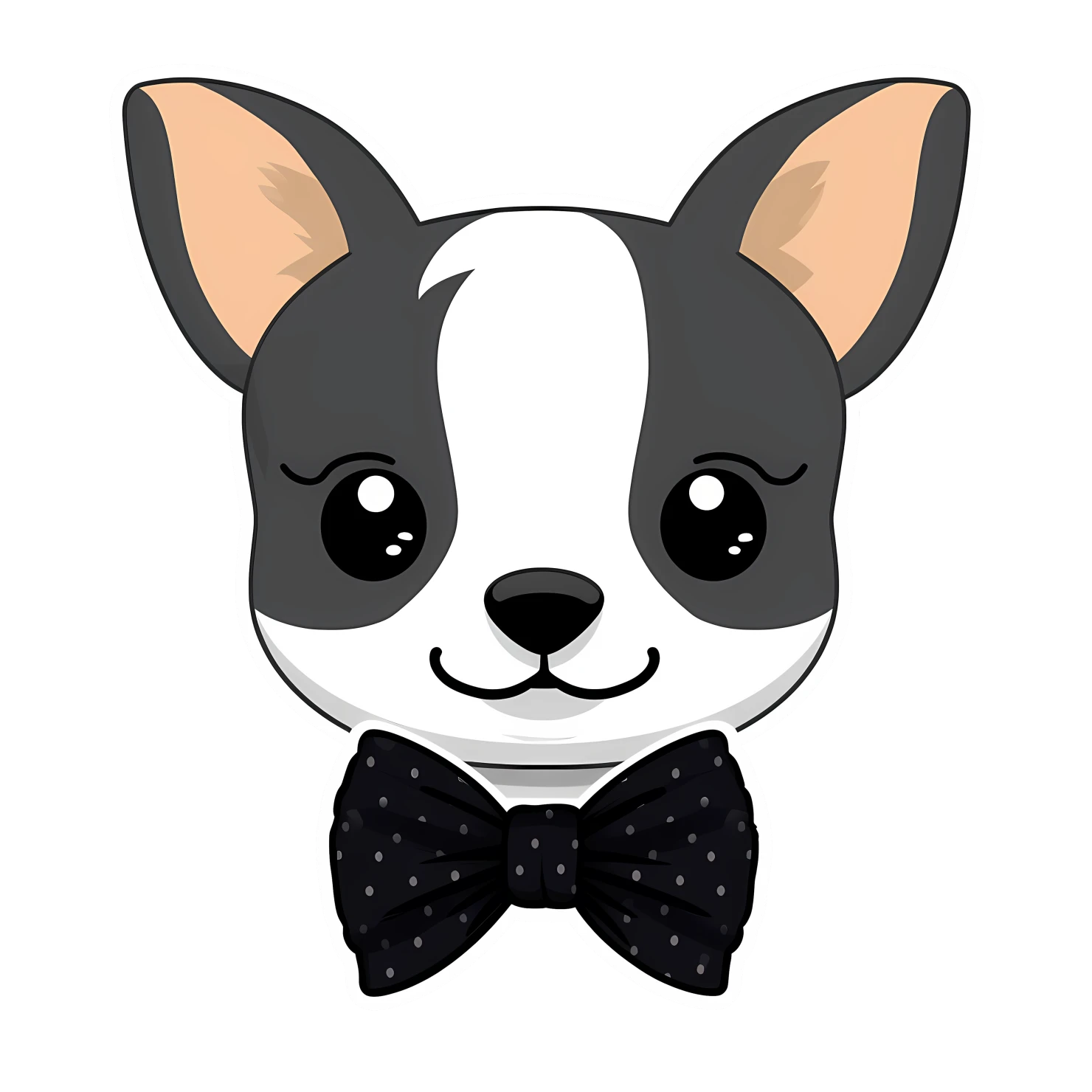 Kawaii dog sticker isolated on transparent background #27715