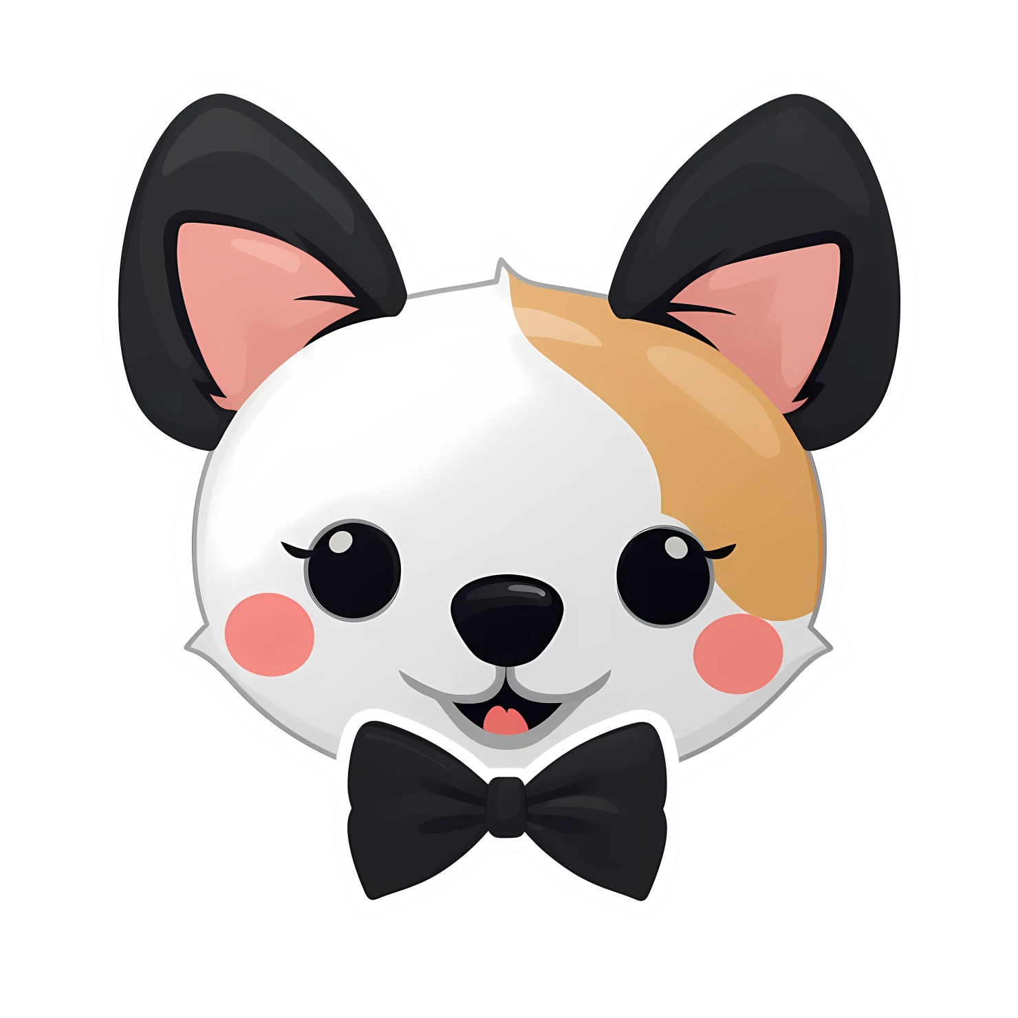 Kawaii dog sticker isolated on transparent background #27716