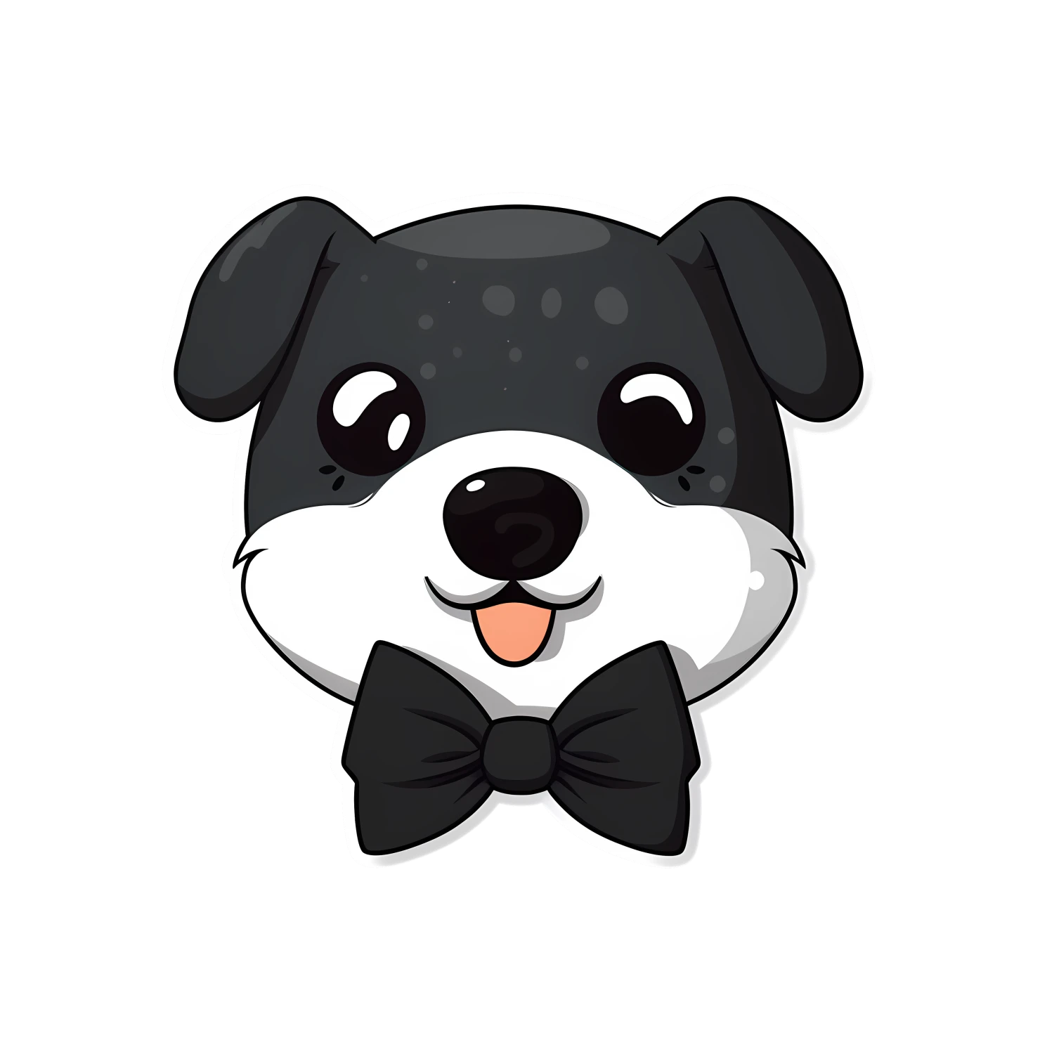 Kawaii dog sticker isolated on transparent background #27718