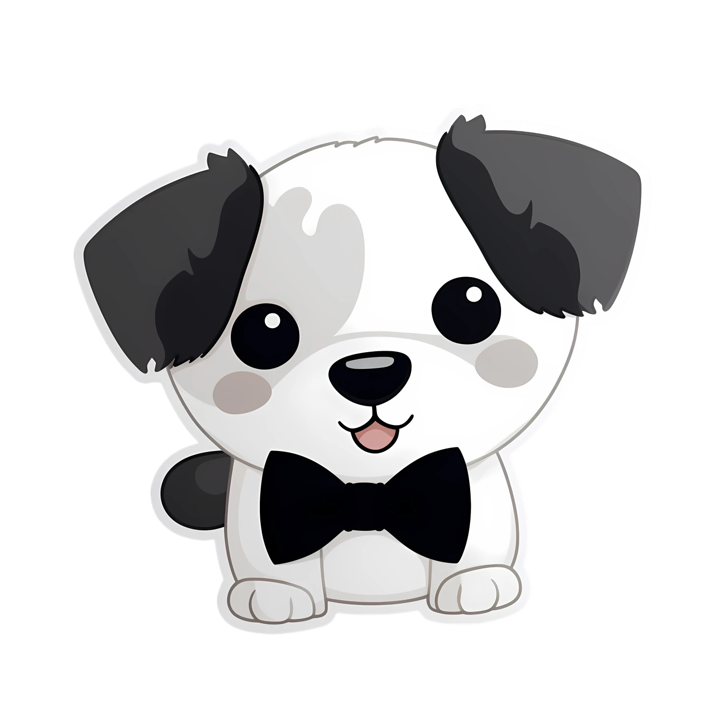 Kawaii dog sticker isolated on transparent background #27719