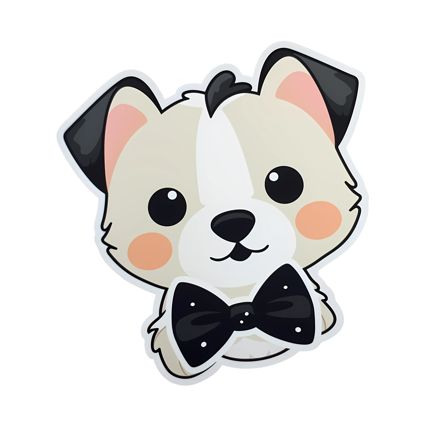 Kawaii dog sticker isolated on transparent background #27722