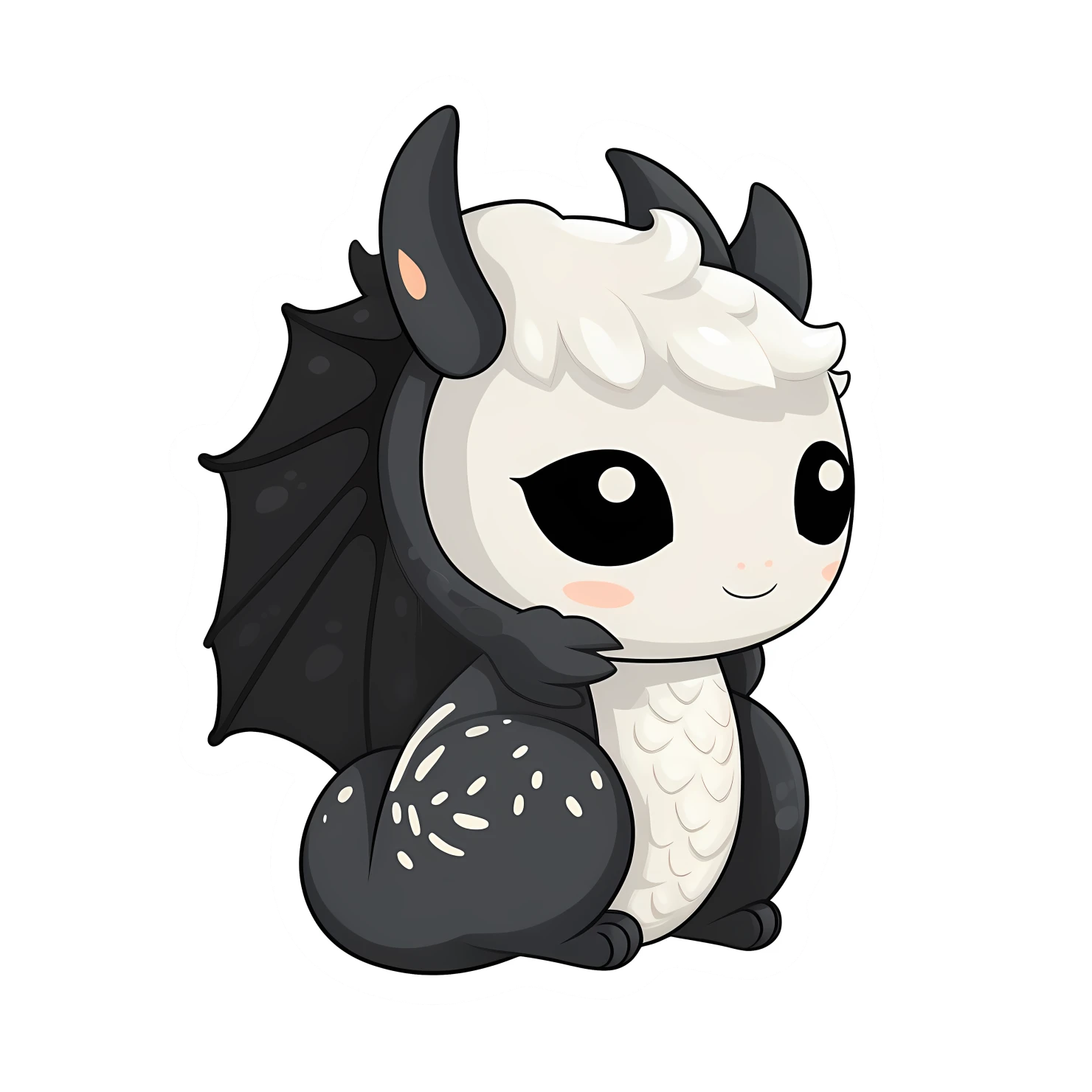 Kawaii dragon sticker isolated on transparent background #27768
