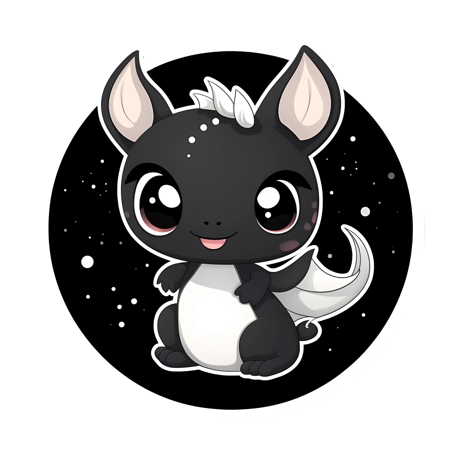 Kawaii dragon sticker isolated on transparent background #27770