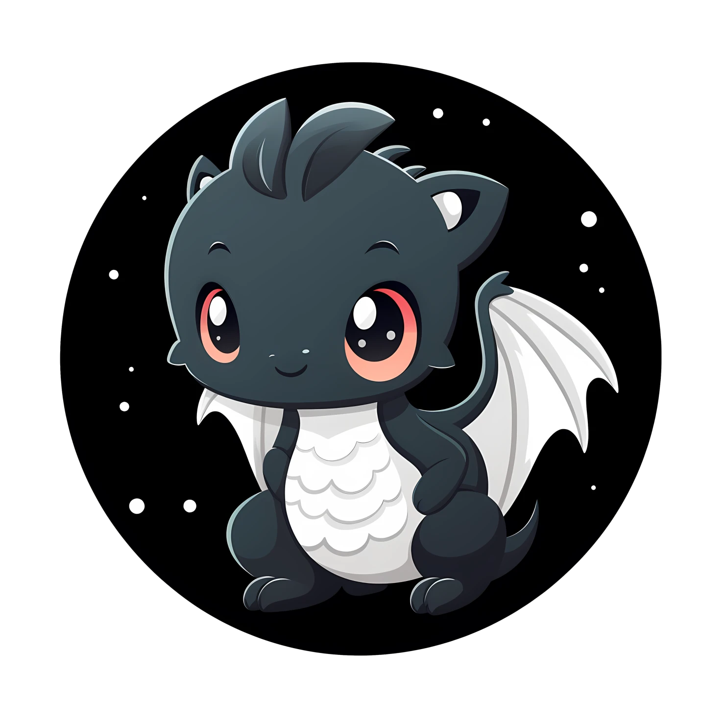Kawaii dragon sticker isolated on transparent background #27773