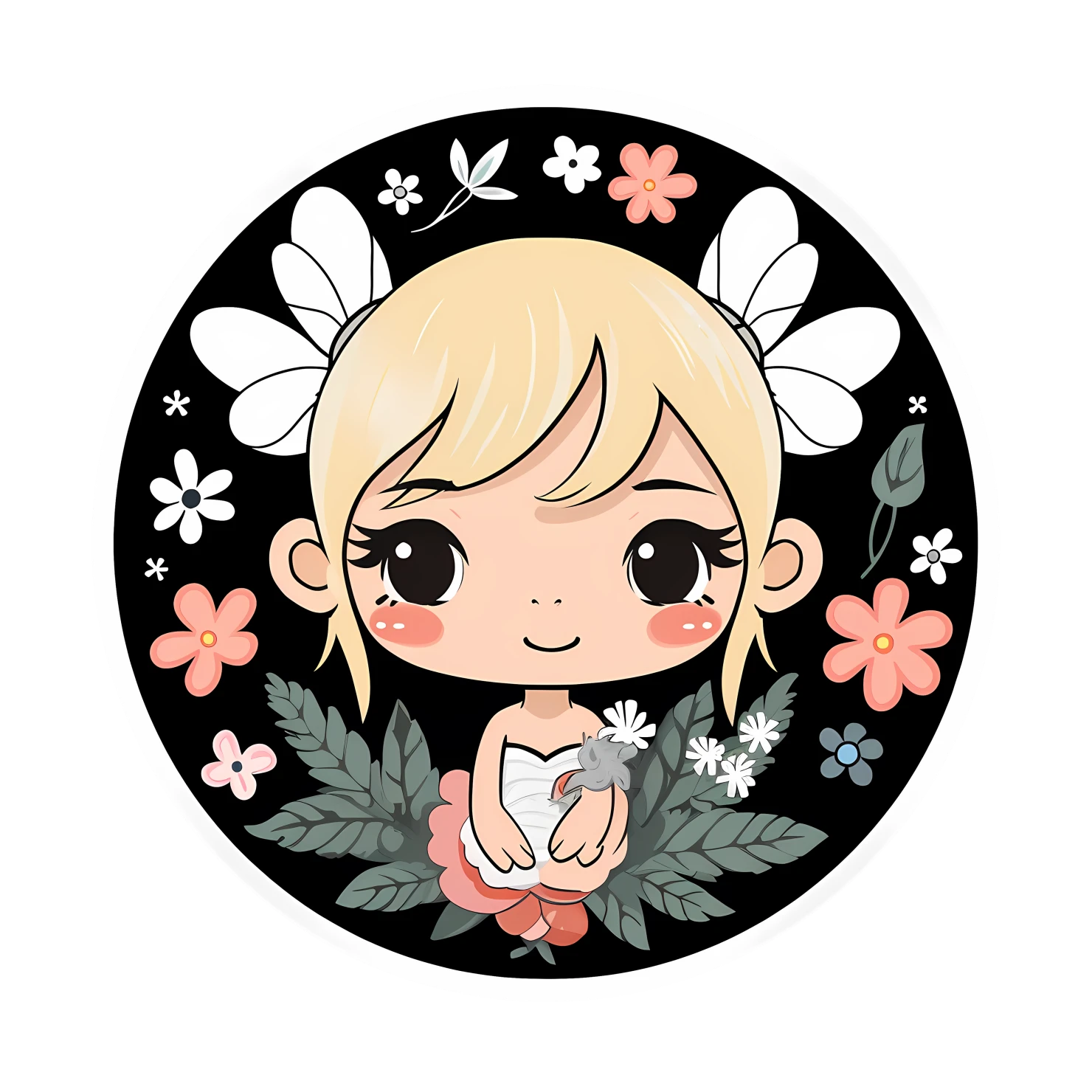 Kawaii fairy sticker isolated on transparent background #27801
