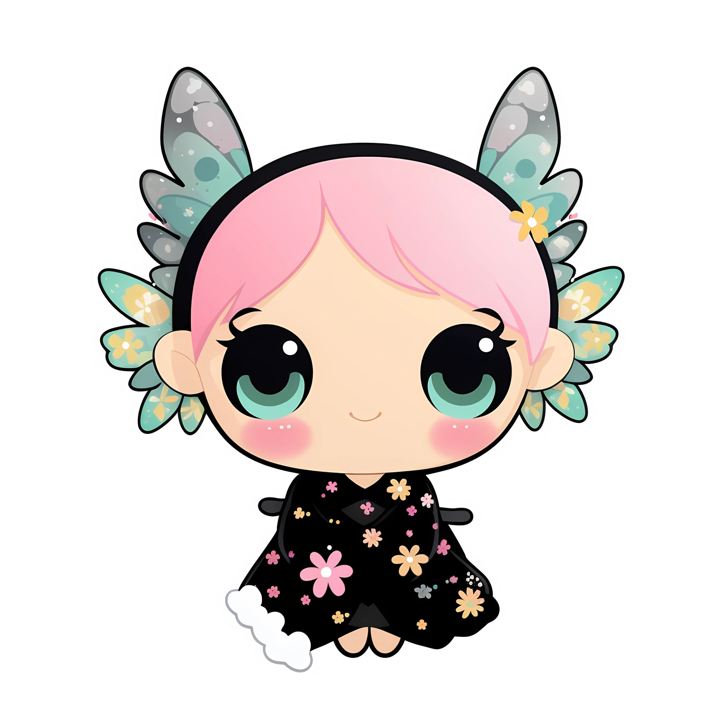 Kawaii fairy sticker isolated on transparent background #27805