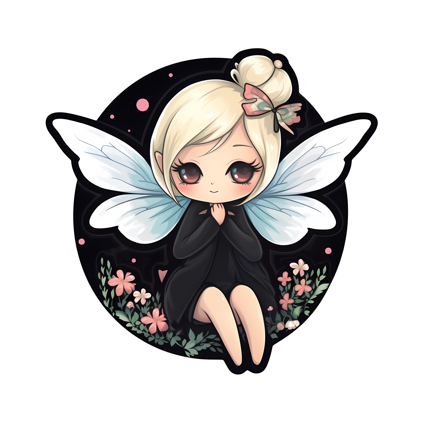 Kawaii fairy sticker isolated on transparent background #27806