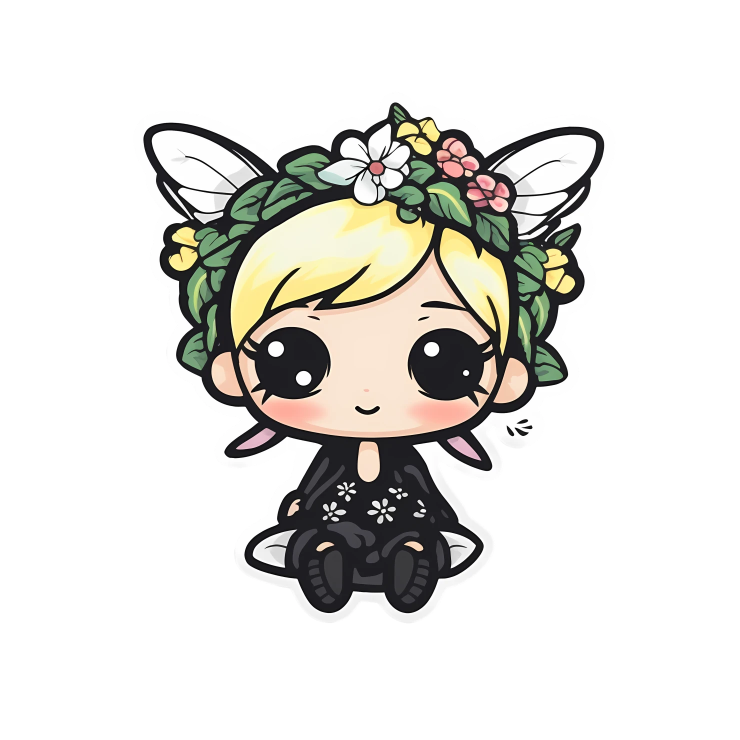 Kawaii fairy sticker isolated on transparent background #27811