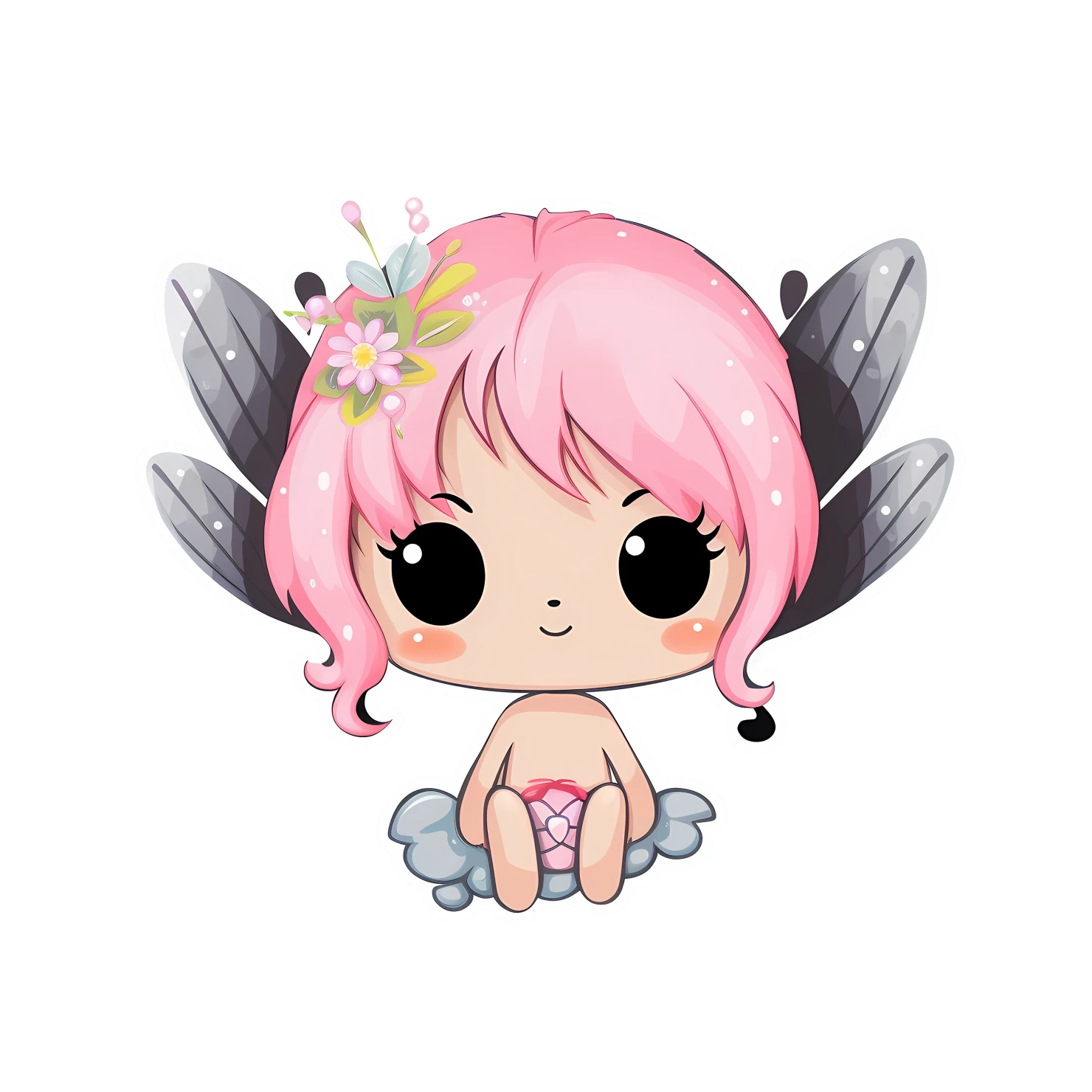 Kawaii fairy sticker isolated on transparent background #27815