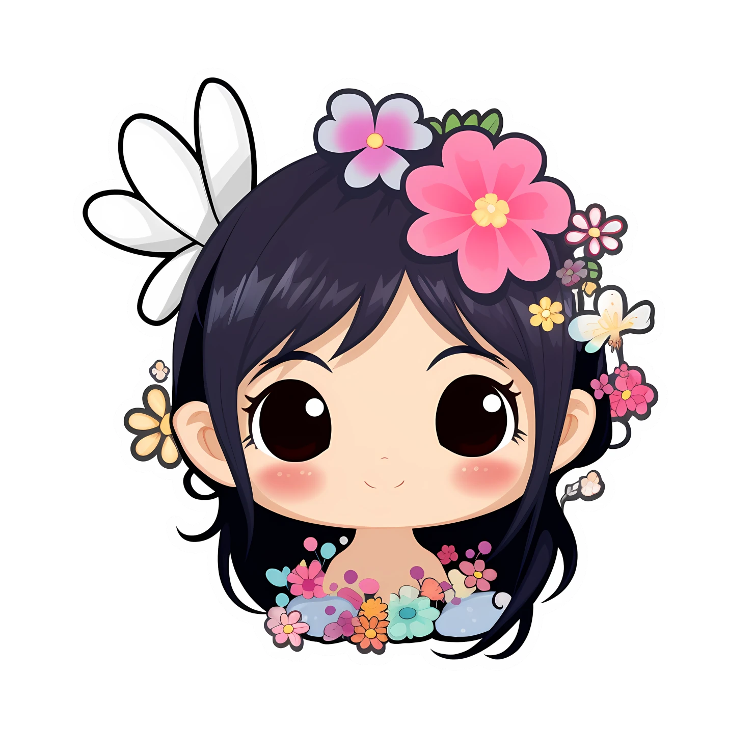 Kawaii fairy sticker isolated on transparent background #27817