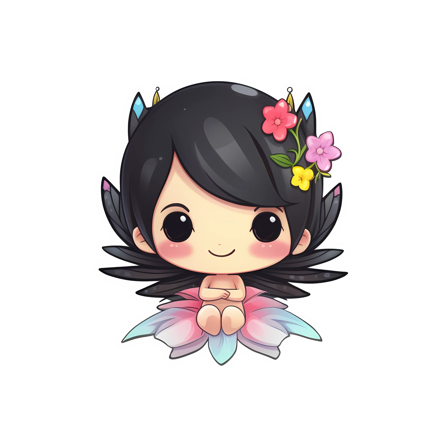 Kawaii fairy sticker isolated on transparent background #27818