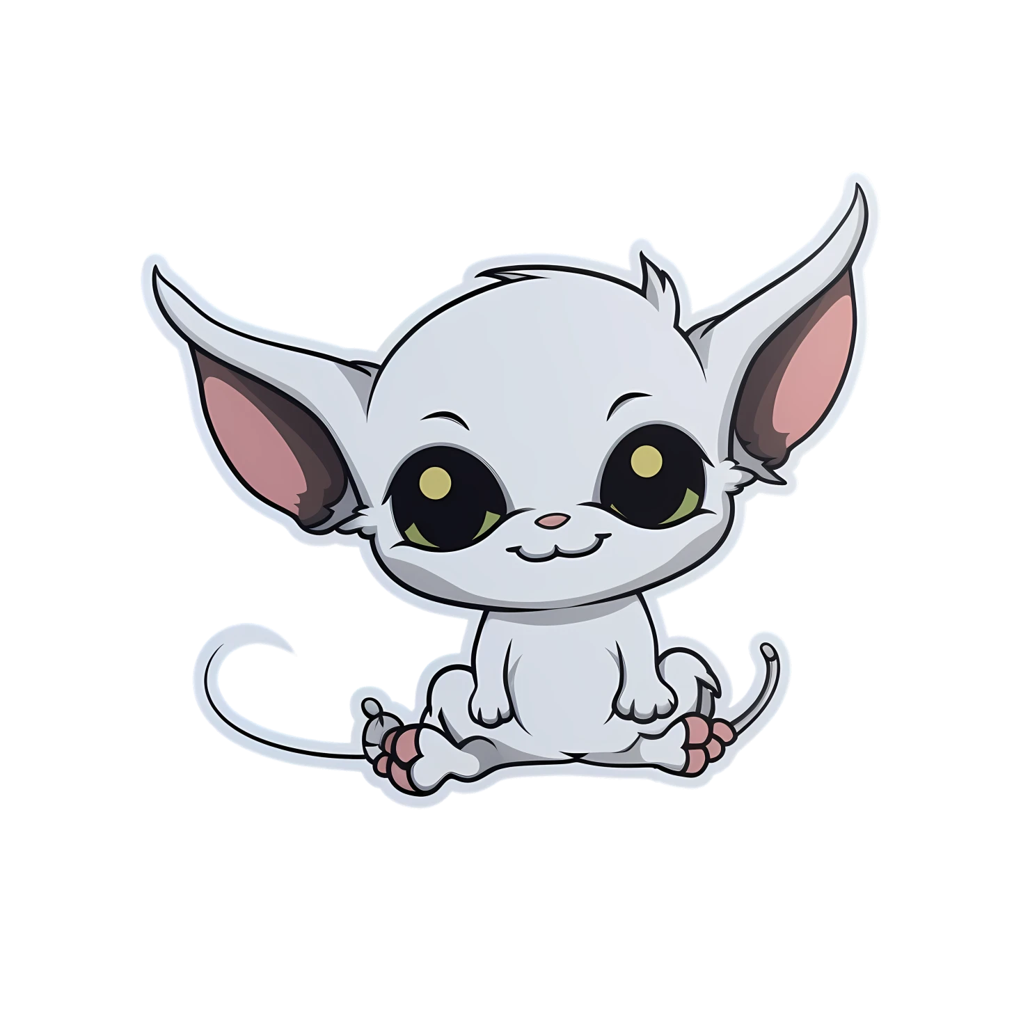 Kawaii goblin sticker isolated on transparent background #27862