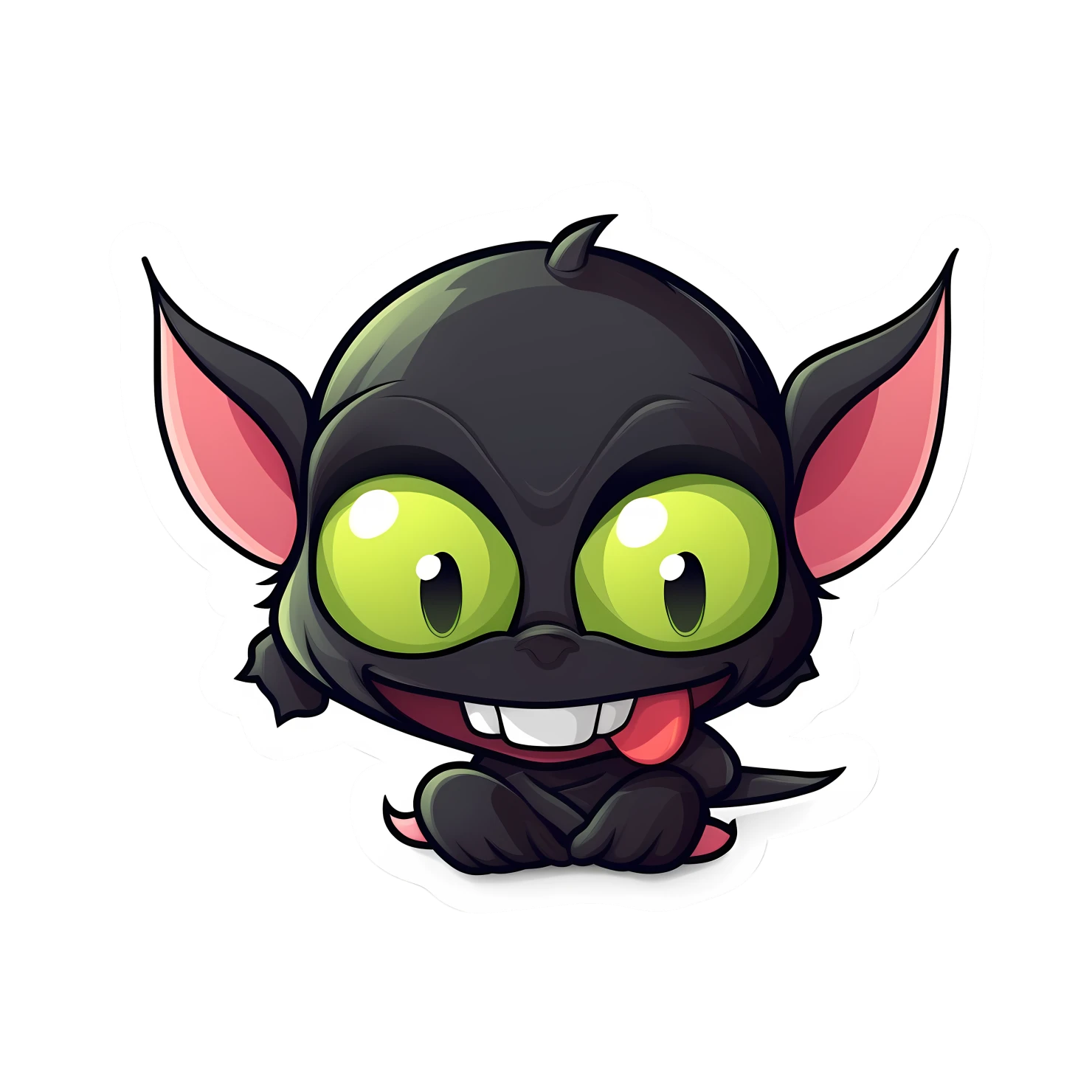 Kawaii goblin sticker isolated on transparent background #27866