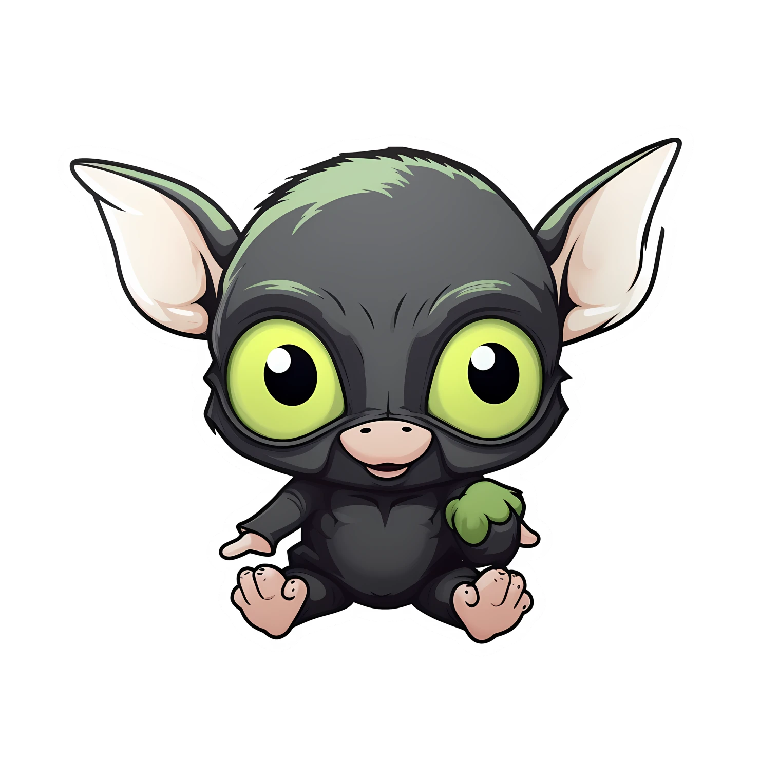 Kawaii goblin sticker isolated on transparent background #27867