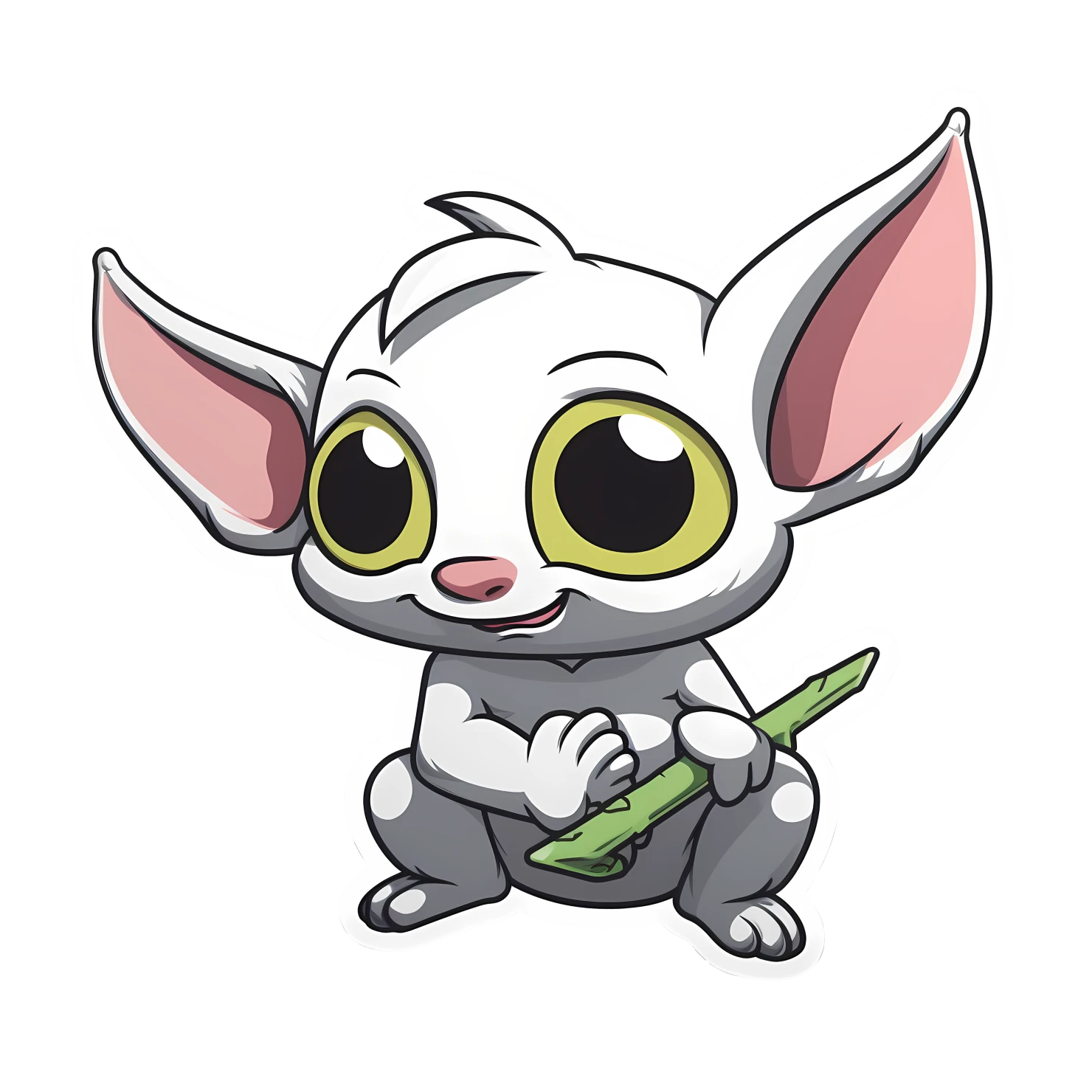 Kawaii goblin sticker isolated on transparent background #27870