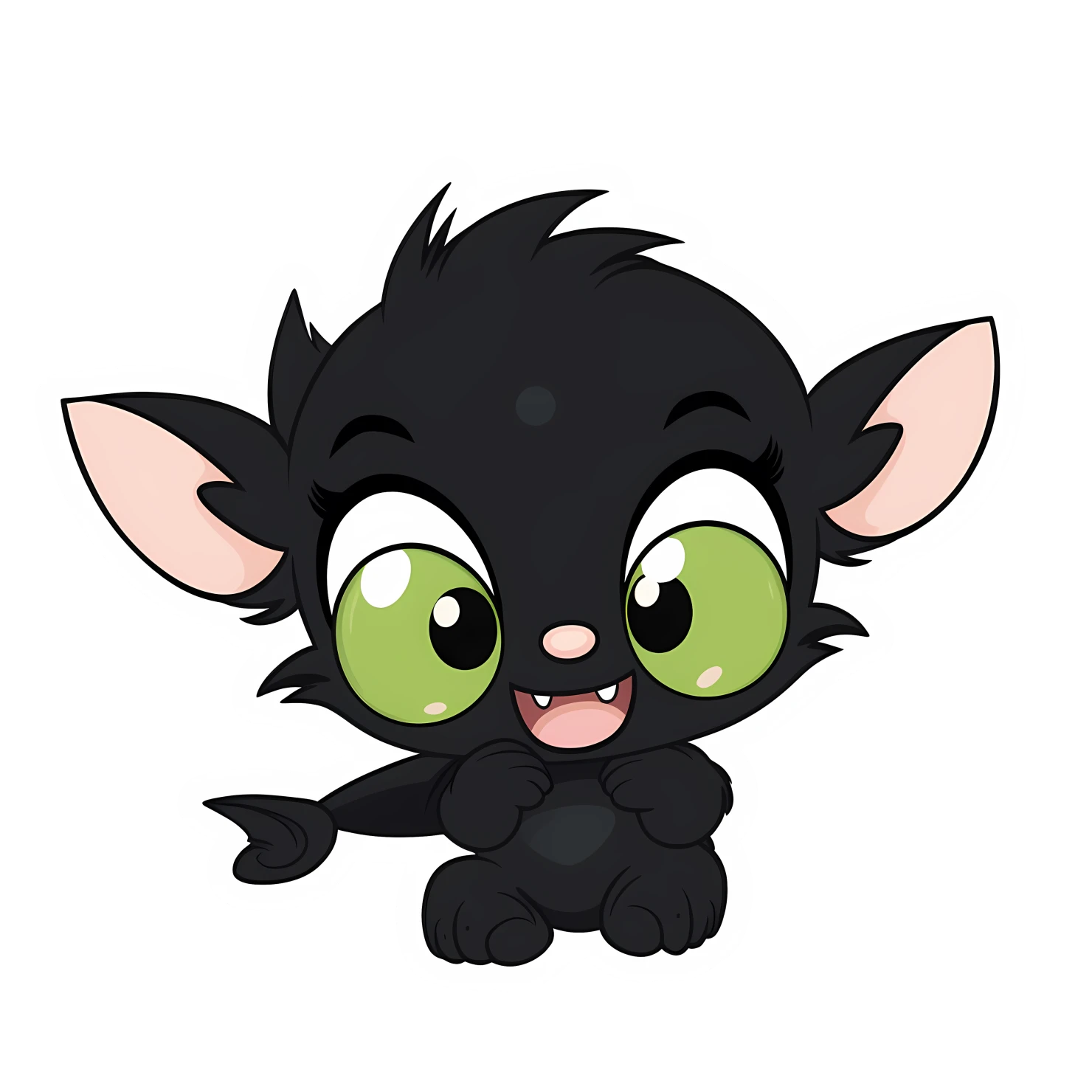 Kawaii goblin sticker isolated on transparent background #27876